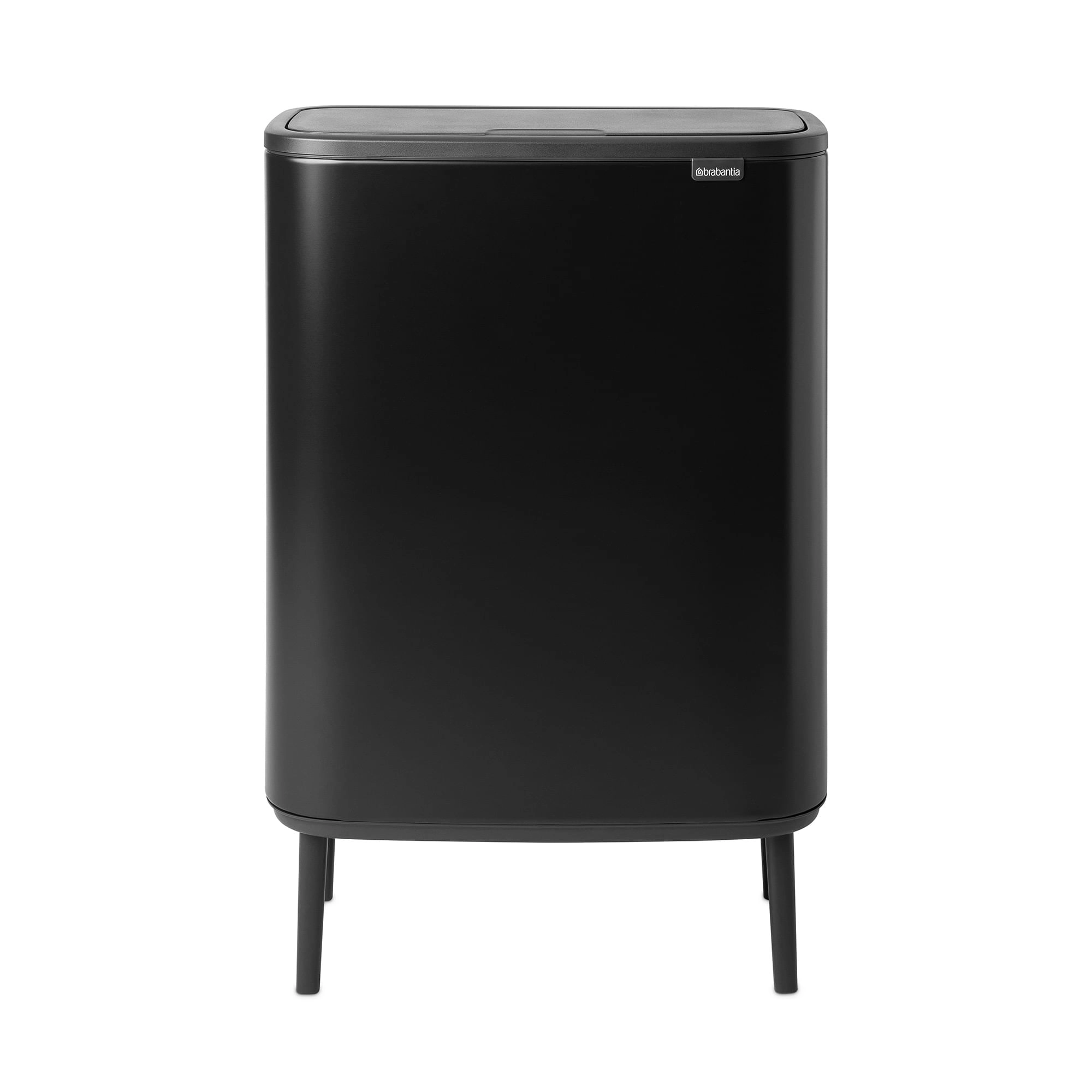 Basurero Bi Touch Matt Black 1C