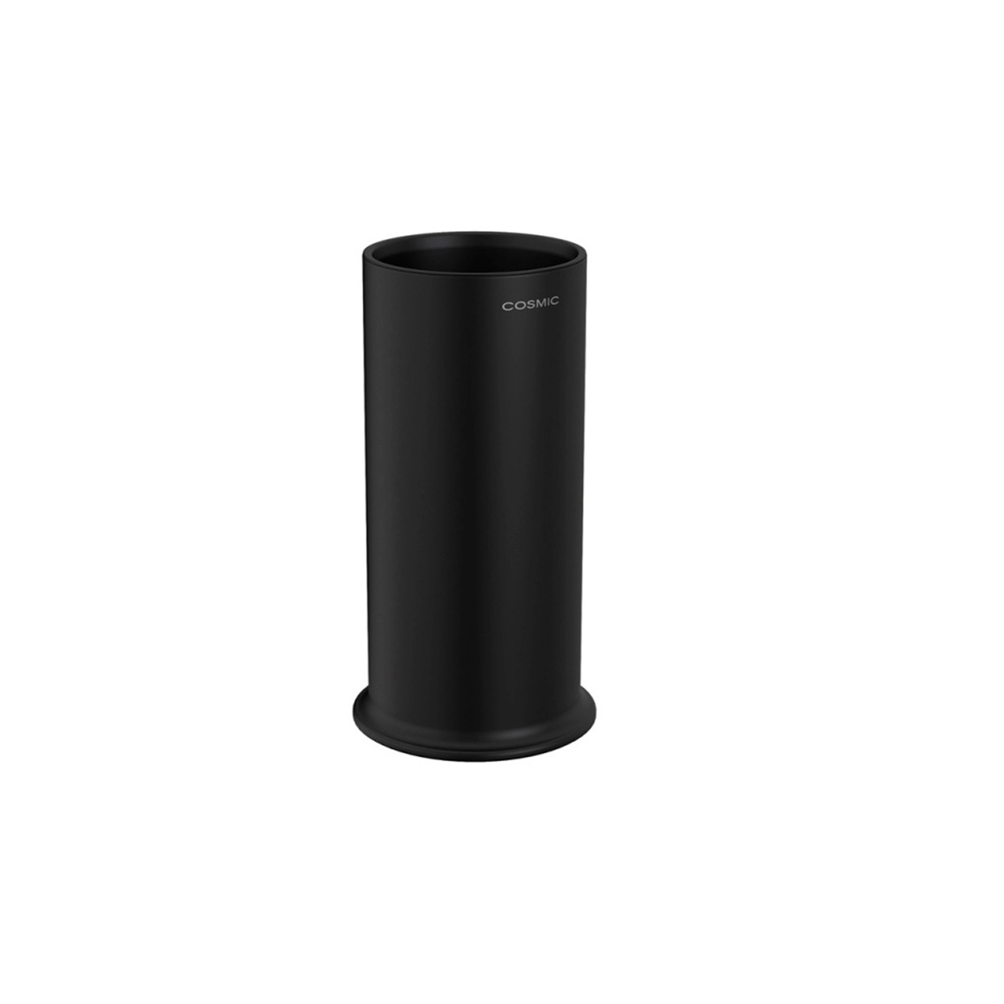 Vaso Geyser Portacepillo Sobreponer Negro Mate