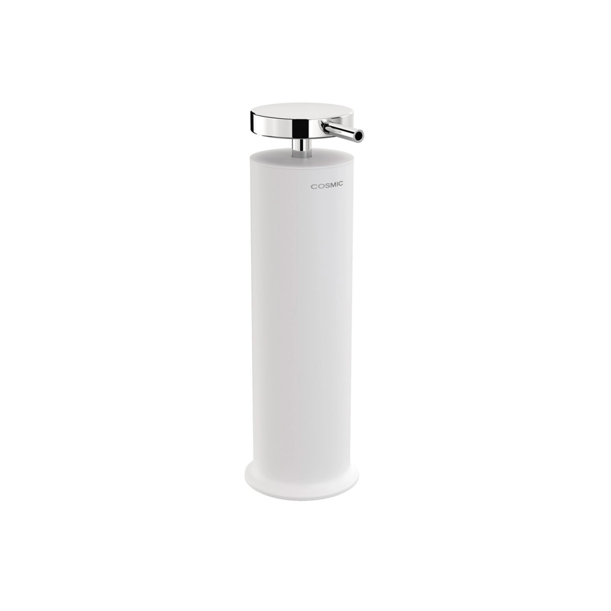 Dispensador de Jabón de Sobreponer Blanco Mate Cosmic 6x8x20 cm