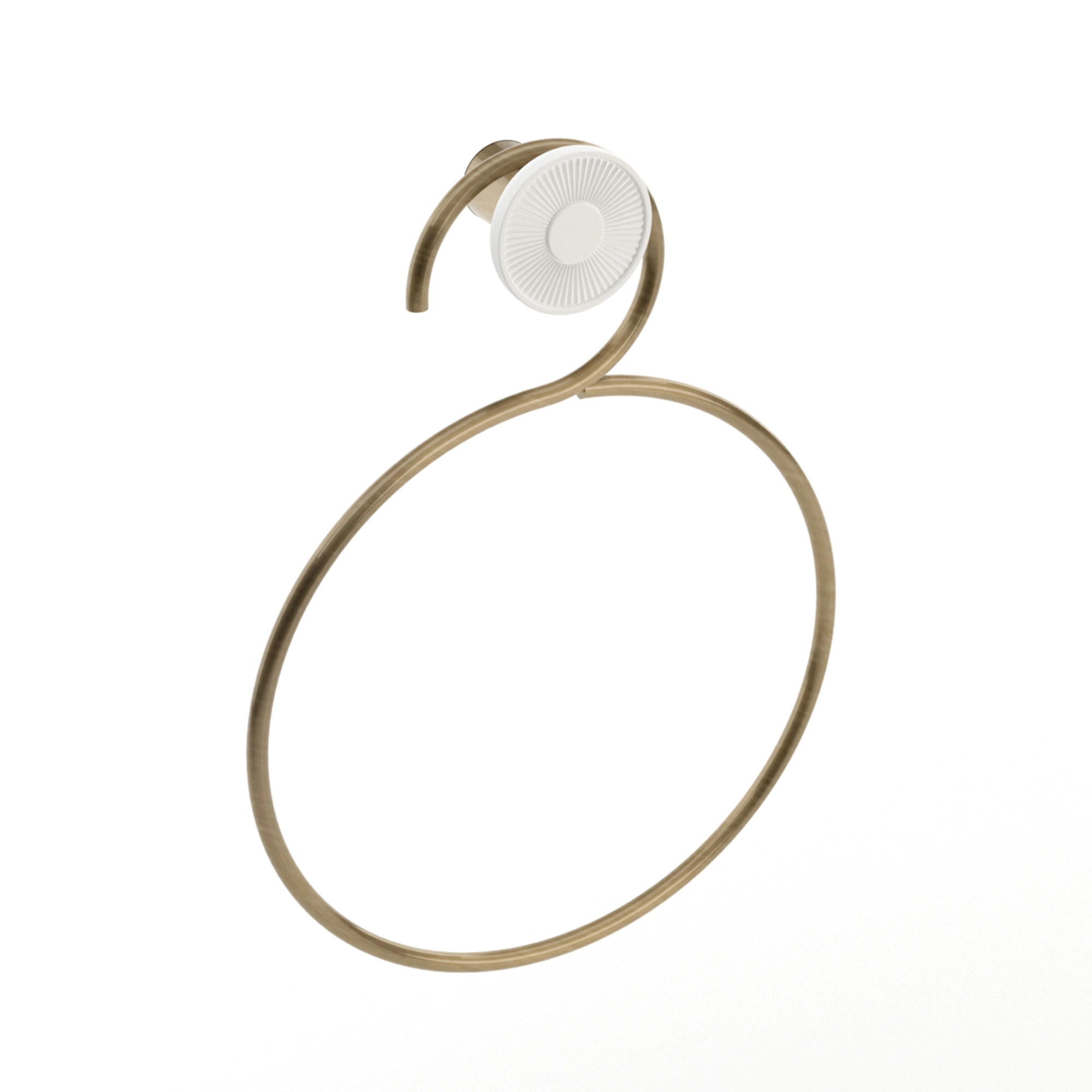 Toallero Aro Equilibrium Blanco Mate-Cromo 180,4x40x250,5 mm