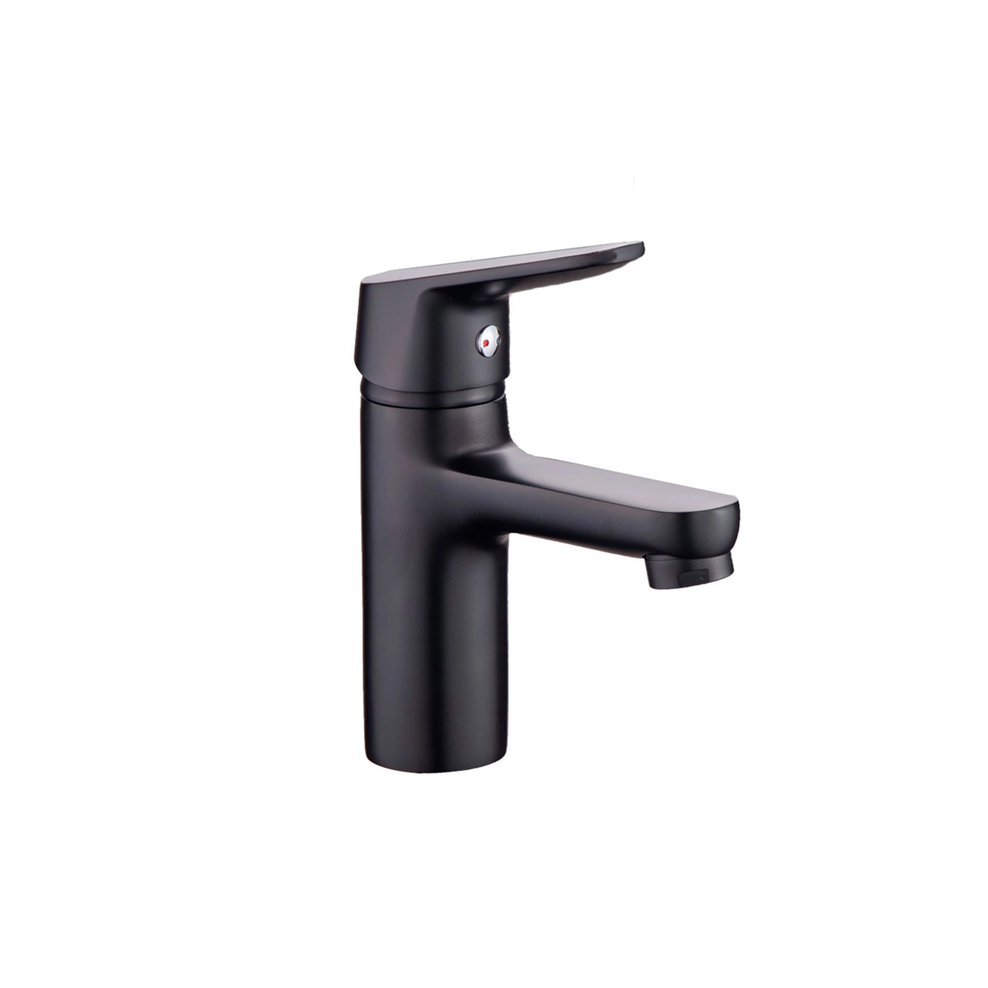 Grifería Lavamanos Concept Medio 16 cm S/Desagüe Negro Mate