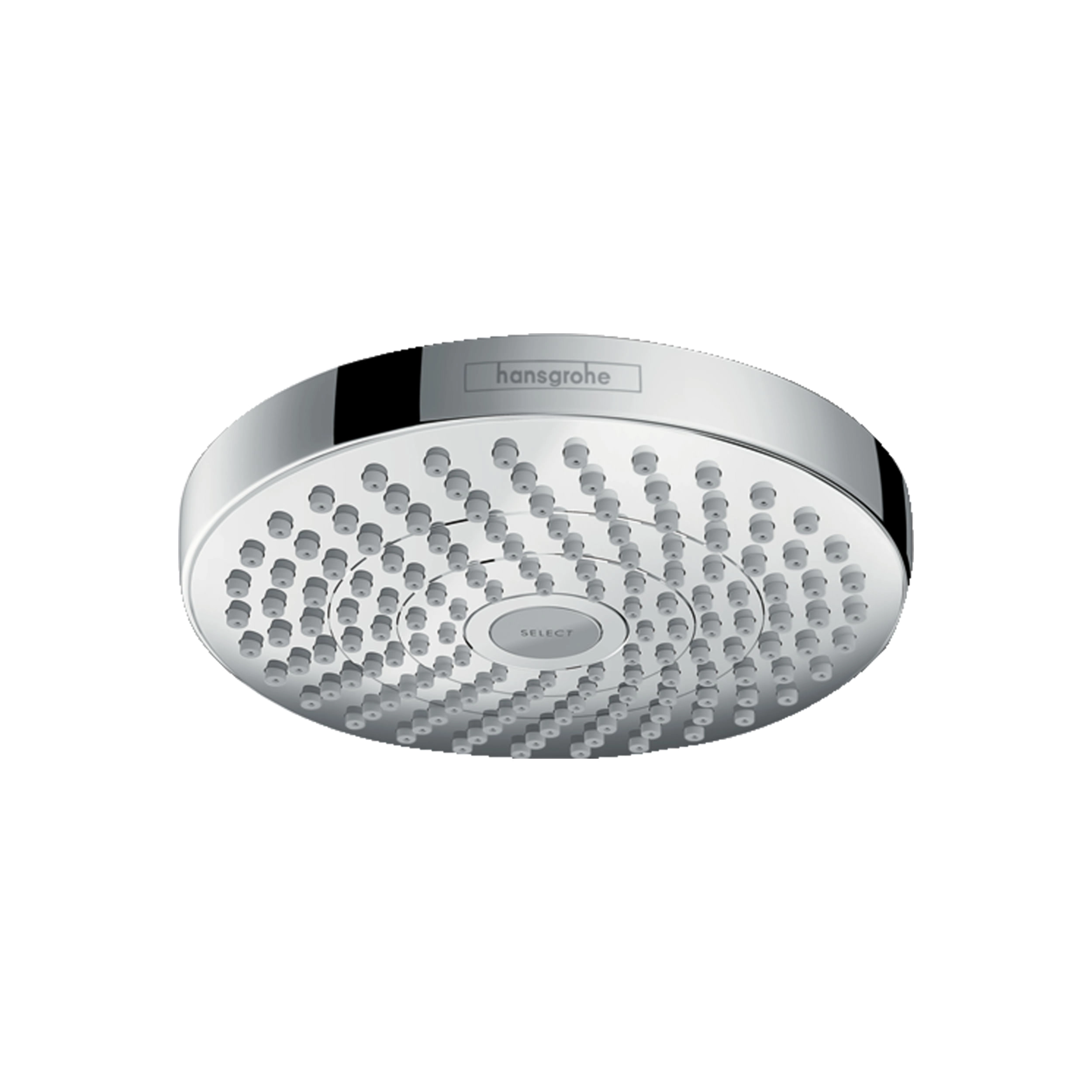 Plato Ducha Croma Select S Redondo 18 cm 2 Jet S/Brazo 26522000 Cromo