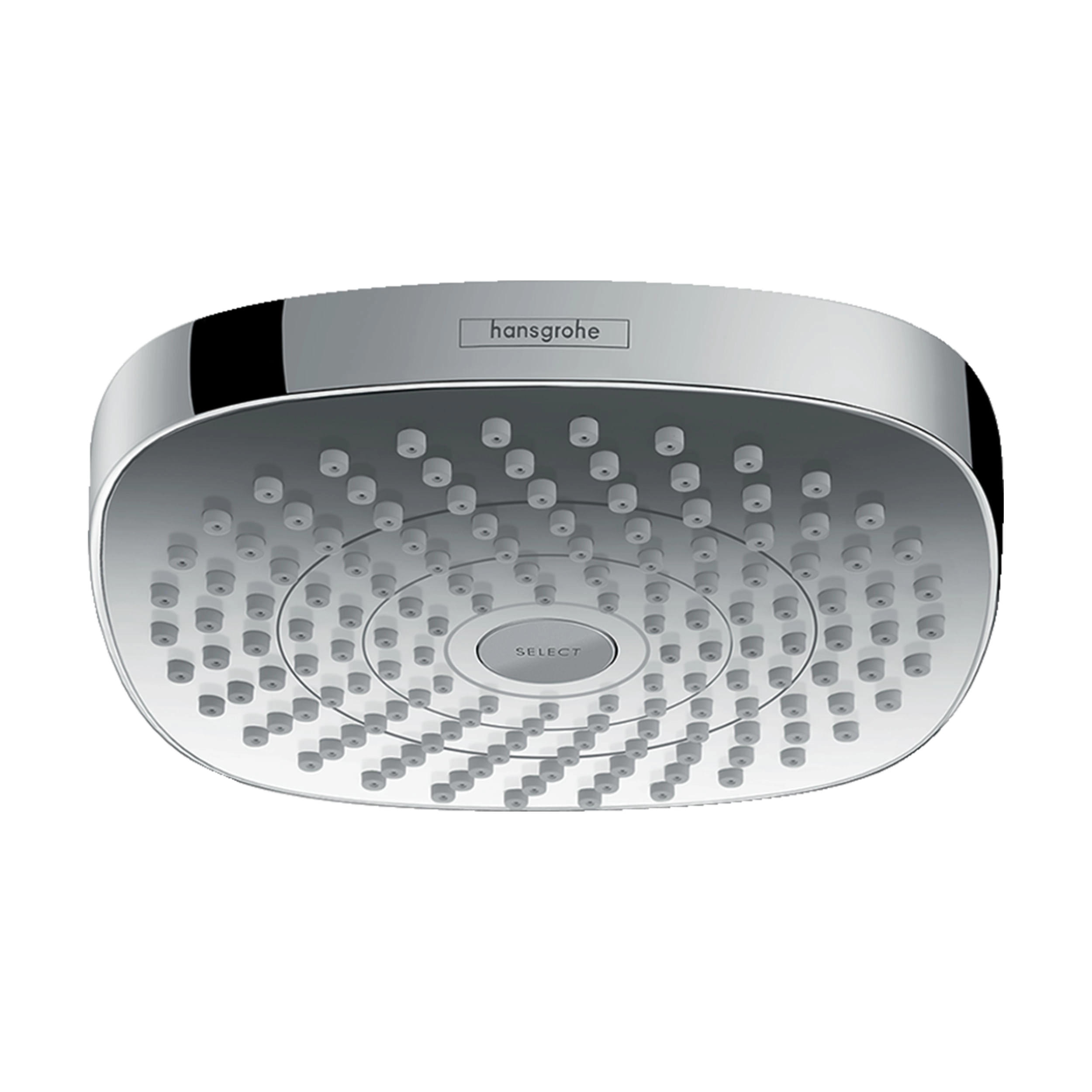 Plato Ducha Croma Select E Redondo 18 cm 2 Jet S/Brazo 26524000 Cromo