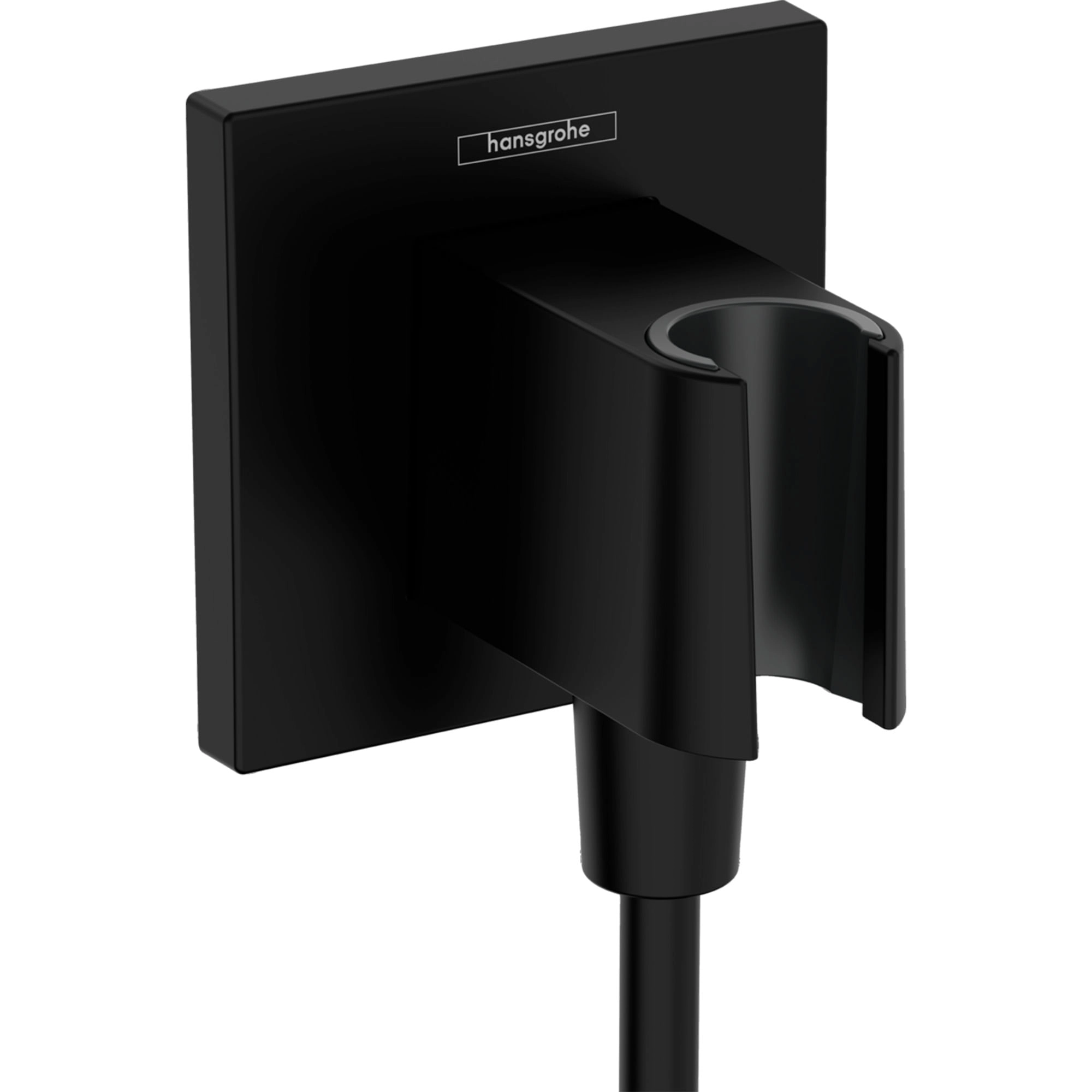 Uníon Muro Fixfit E C/Soporte, Válvula 26889670 Negro Mate