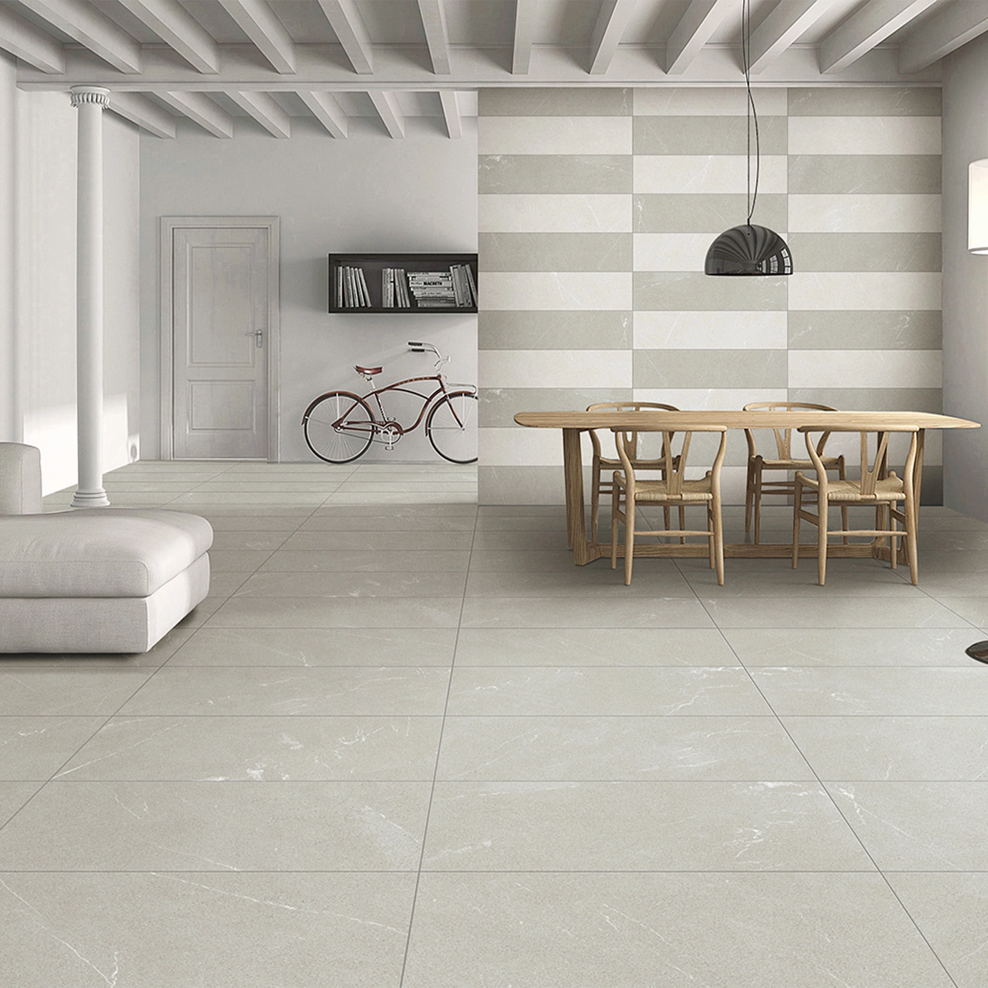 Porcelanato Piasentina Grigio Chiaro Antideslizante 30x60 cm