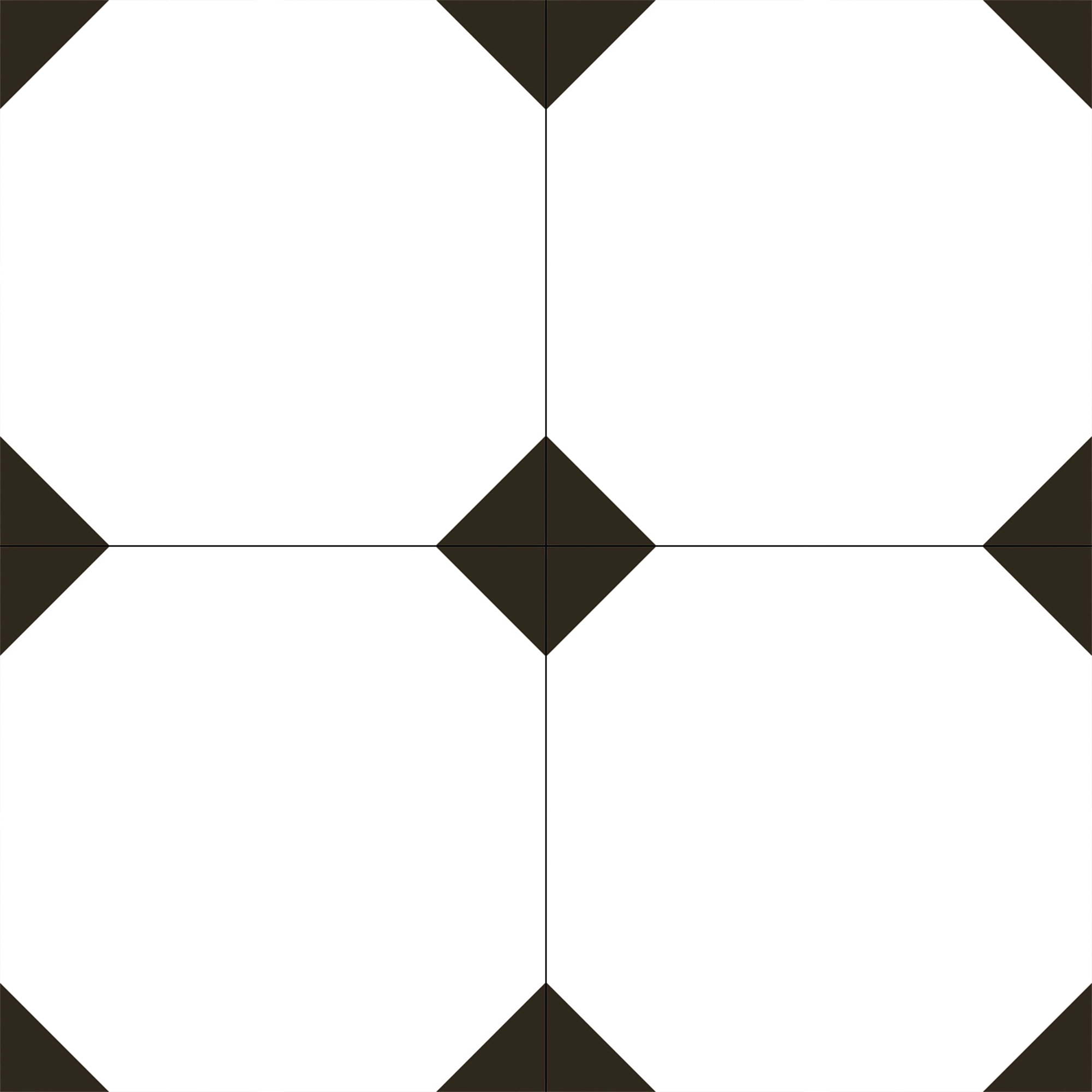 Porcelanato Dolcevita Ottagone Bianco Mate 20x20 cm