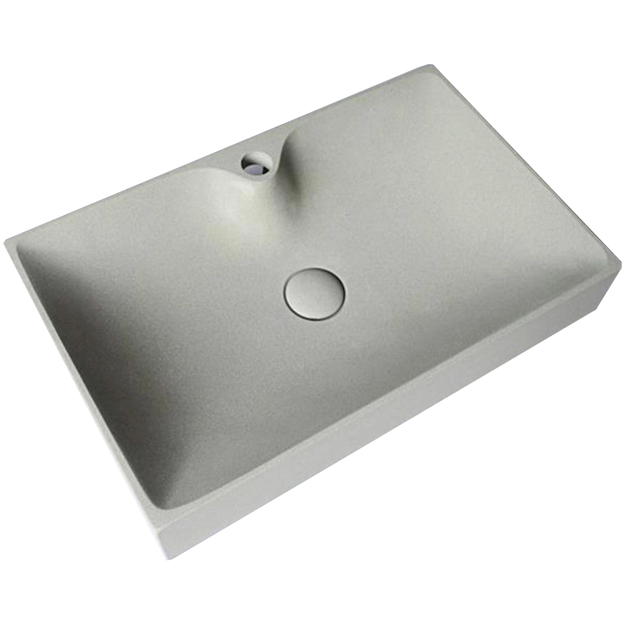 Lavamanos de Sobreponer Castellon Light Grey sin Rebalse 55x35x10 cm