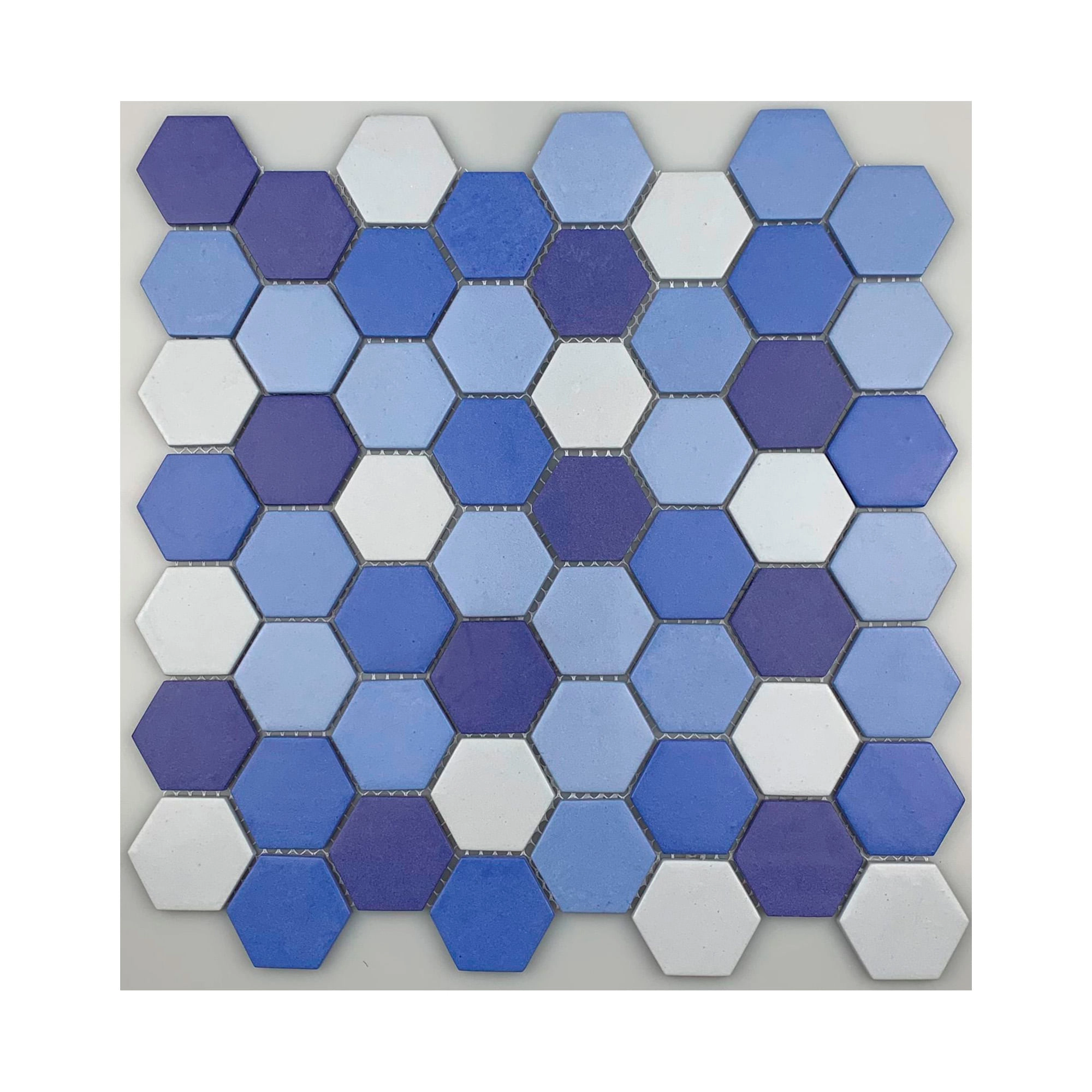 Mosaico Eco Hexagon Dark Blue Blend 30.5x30.5 cm