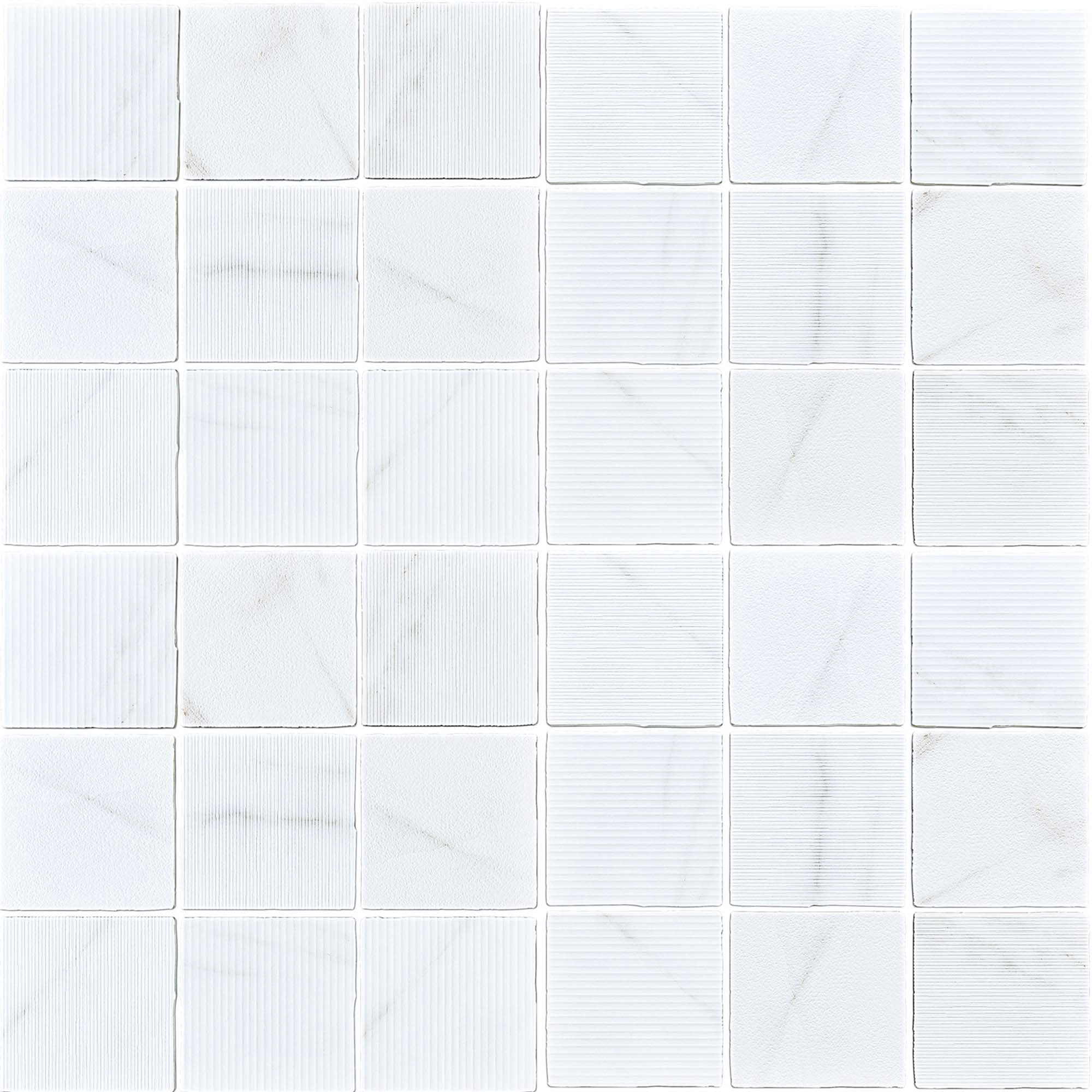 Porcelanato Gea Carved Calacatta Mate Antideslizante 12x12 cm