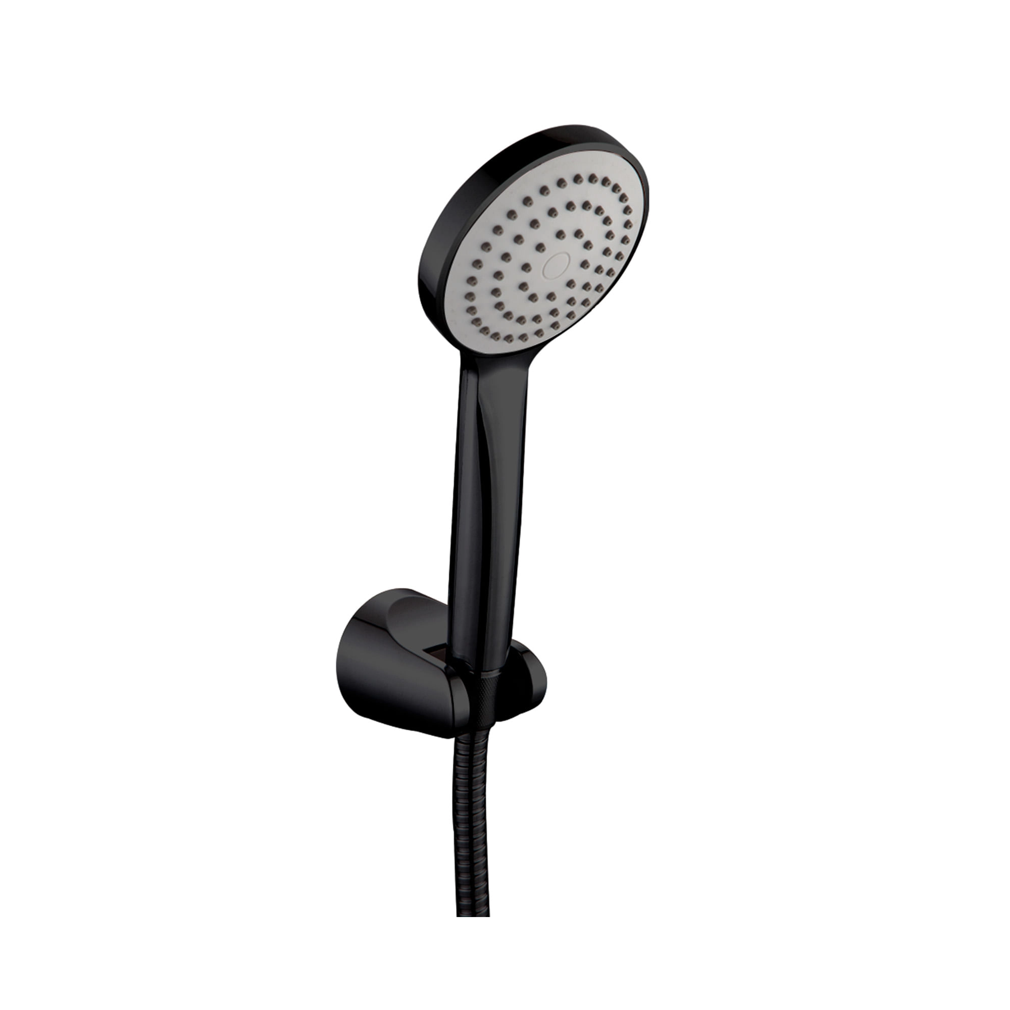 Set Soporte Ducha Concept C/Ducha Fono, Flexible Negro Mate