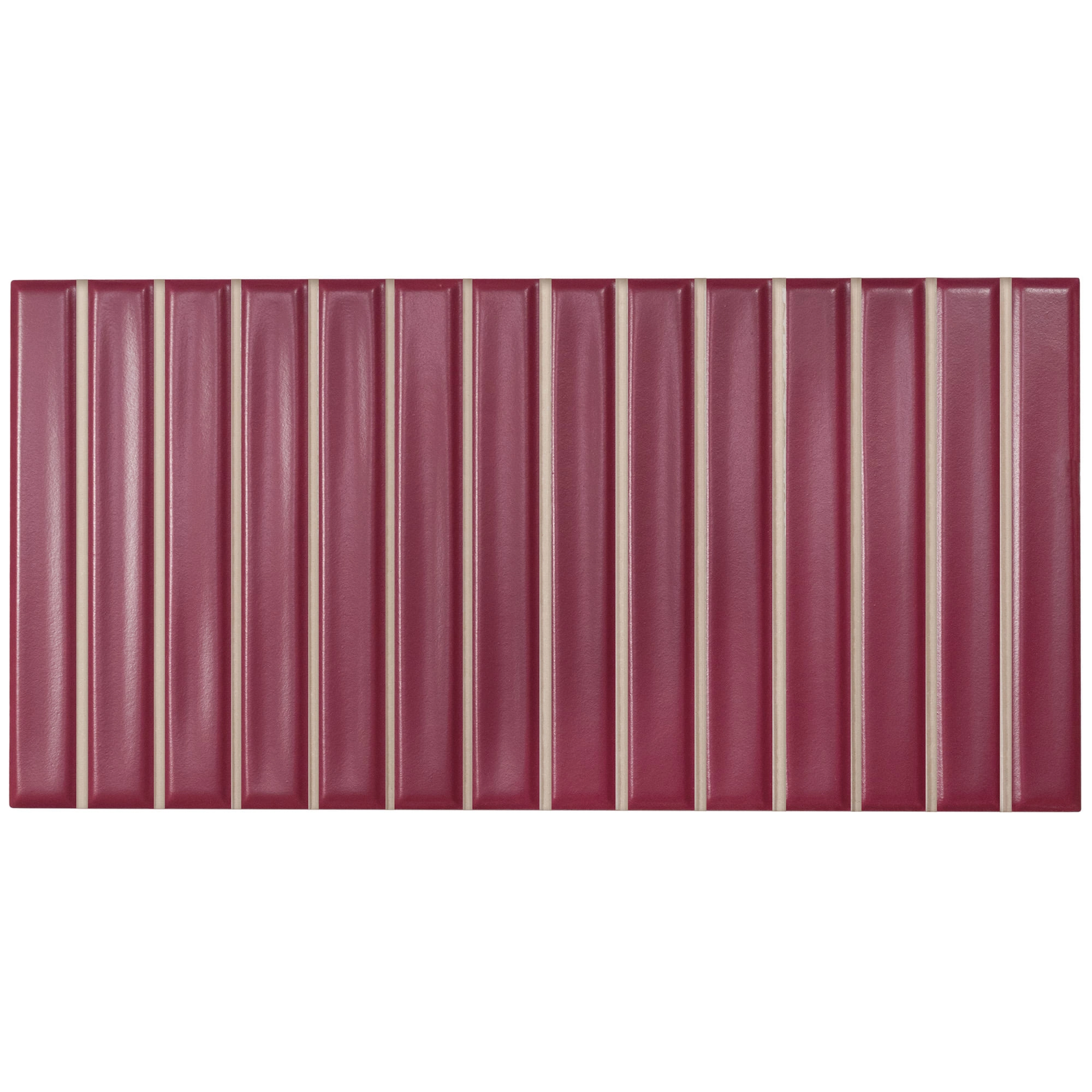 Cerámica Muro Sweet Bars Rojo Mate 12.x25 cm