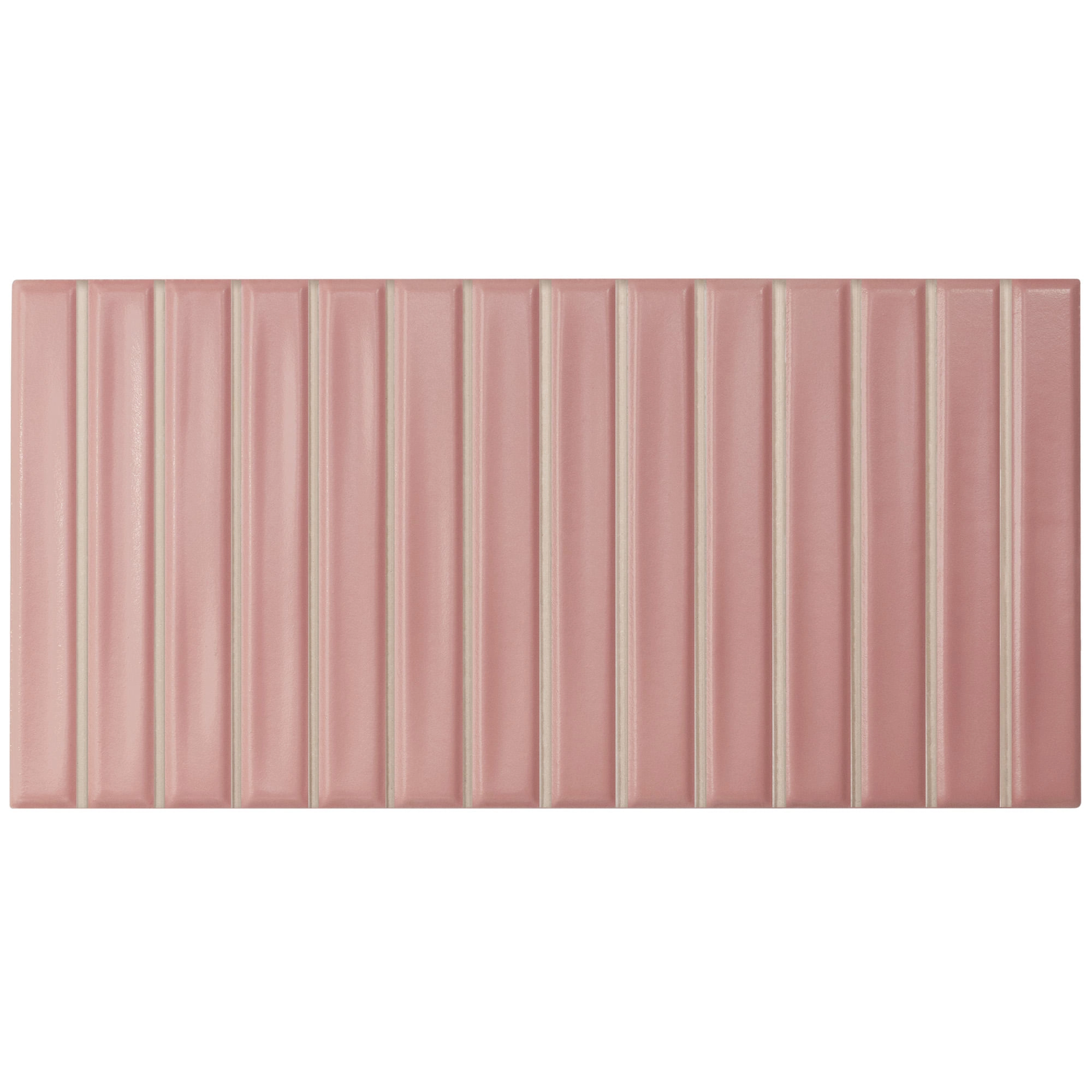 Cerámica Muro Sweet Bars Rosado Mate 12.x25 cm