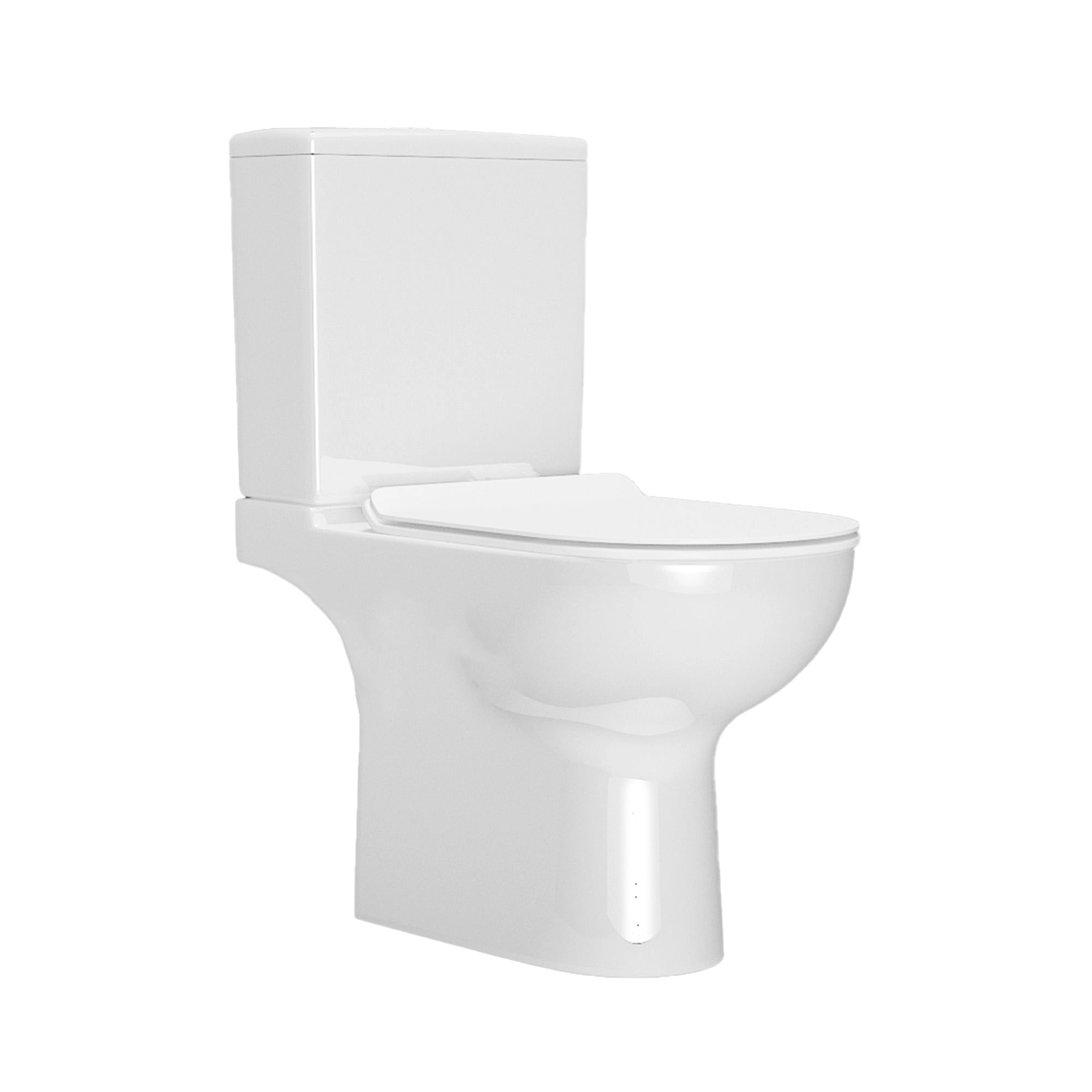WC Two Piece Santorini-n Rimless Descarga a Muro 180 mm
