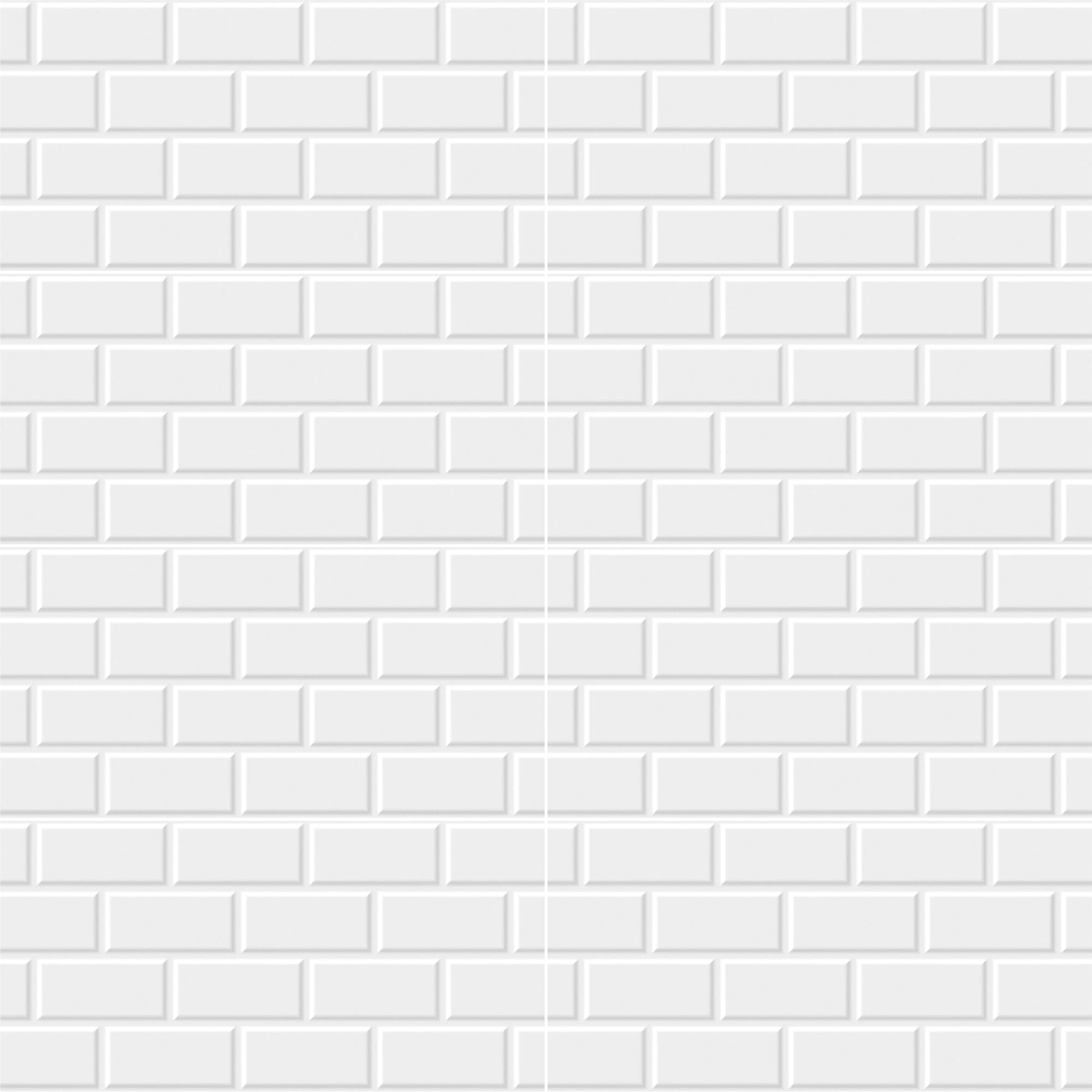 Cerámica Muro Andina Deco Metro Blanco Brillante 30x60 cm