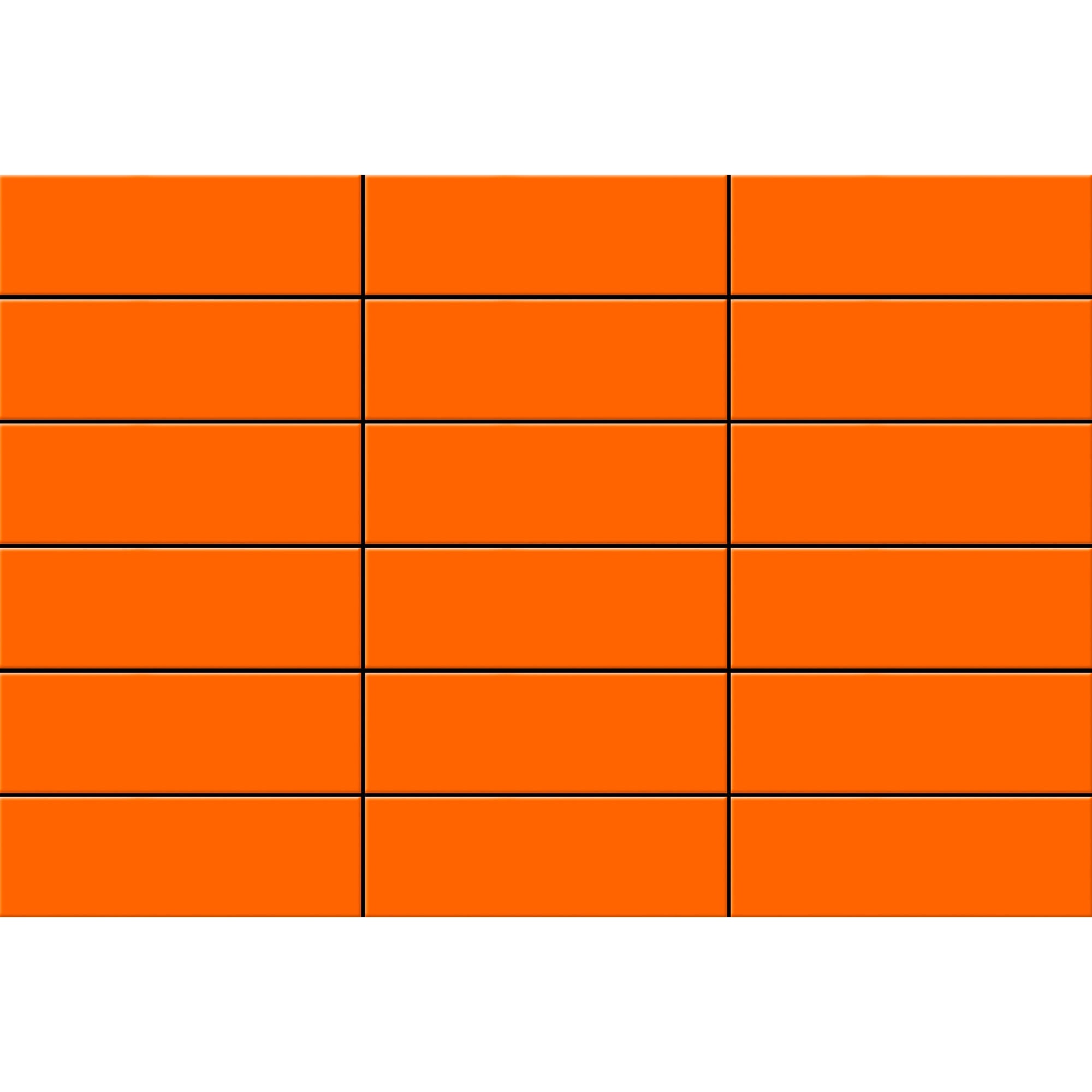 Cerámica Muro Ice Colors Orange Brillante 10x30 cm