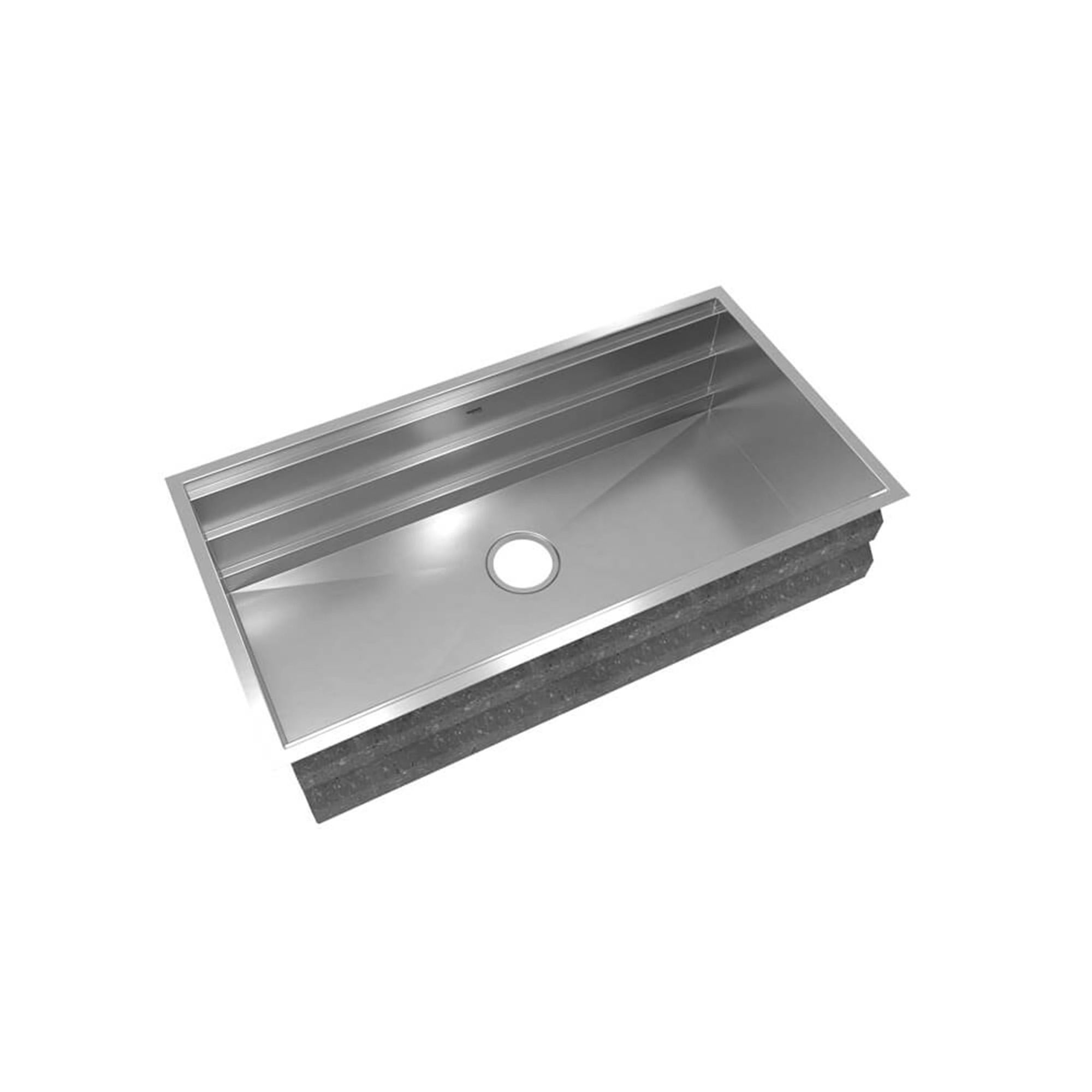 Lavaplatos Workstation 1 Cubeta Y Escurridor Latón 840x420x210 mm