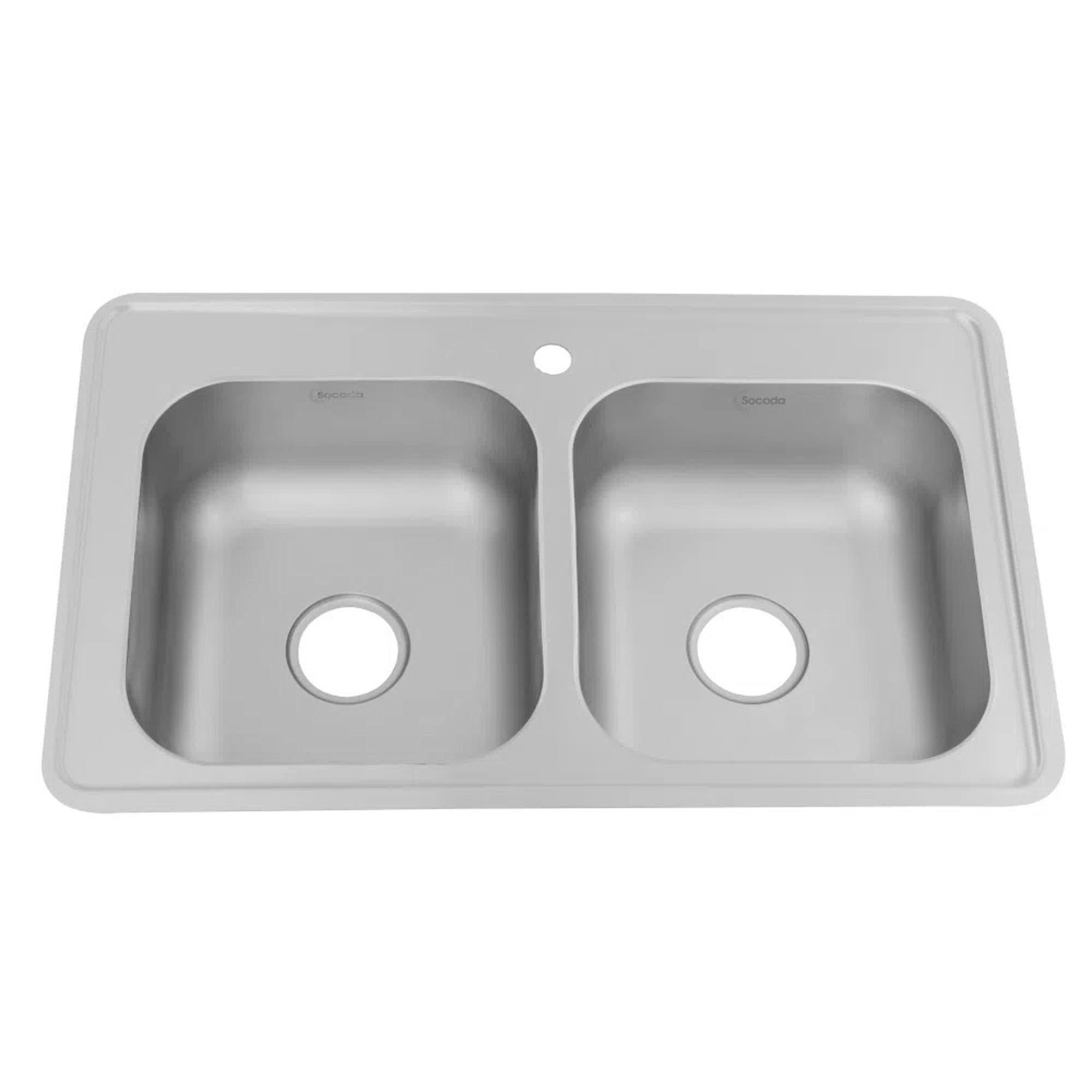 Lavaplatos Socoda 2 Cubetas Acero Inoxidable 304 840x510x150 mm
