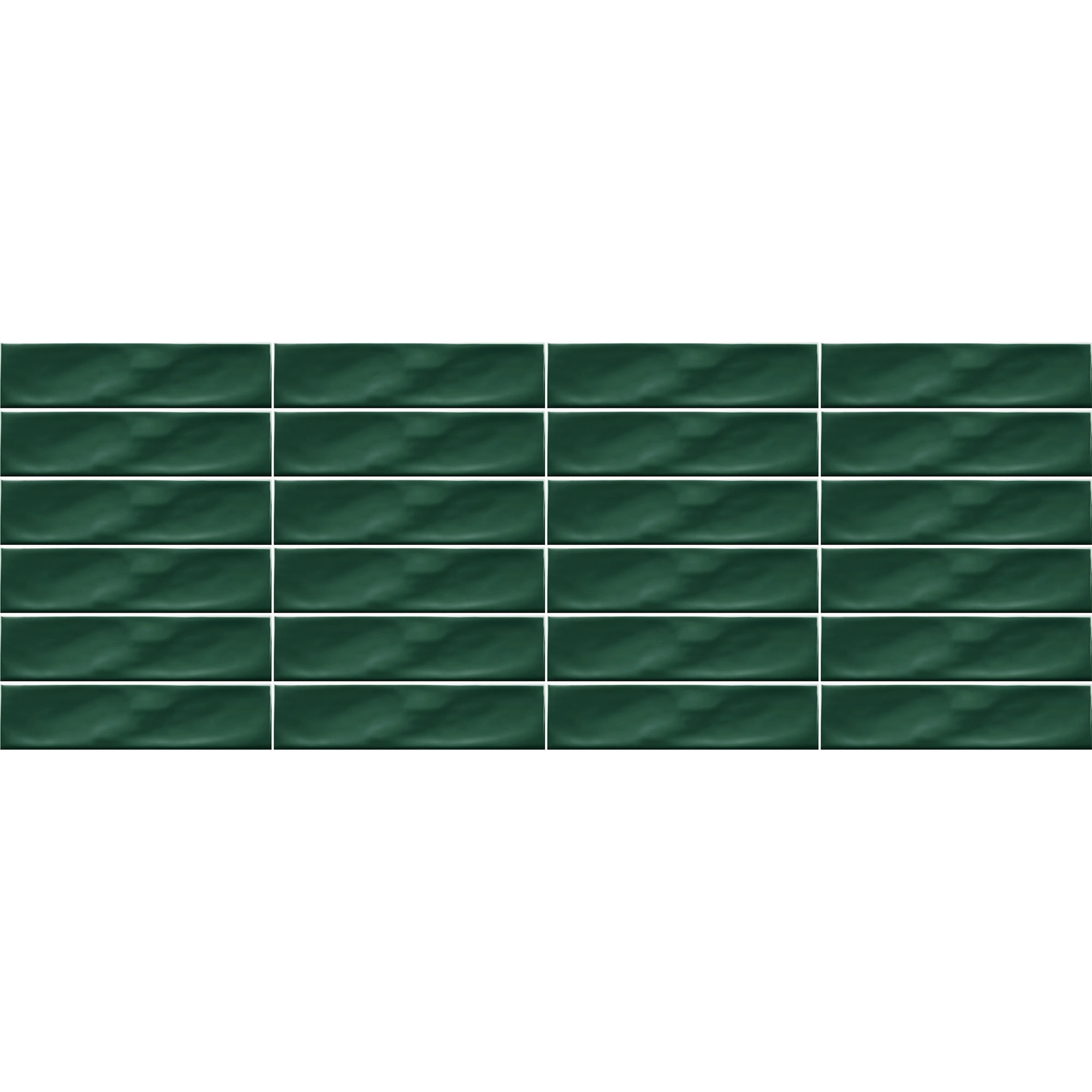 Cerámica Muro Ice Craft Verde Brillante 6.8x28 cm