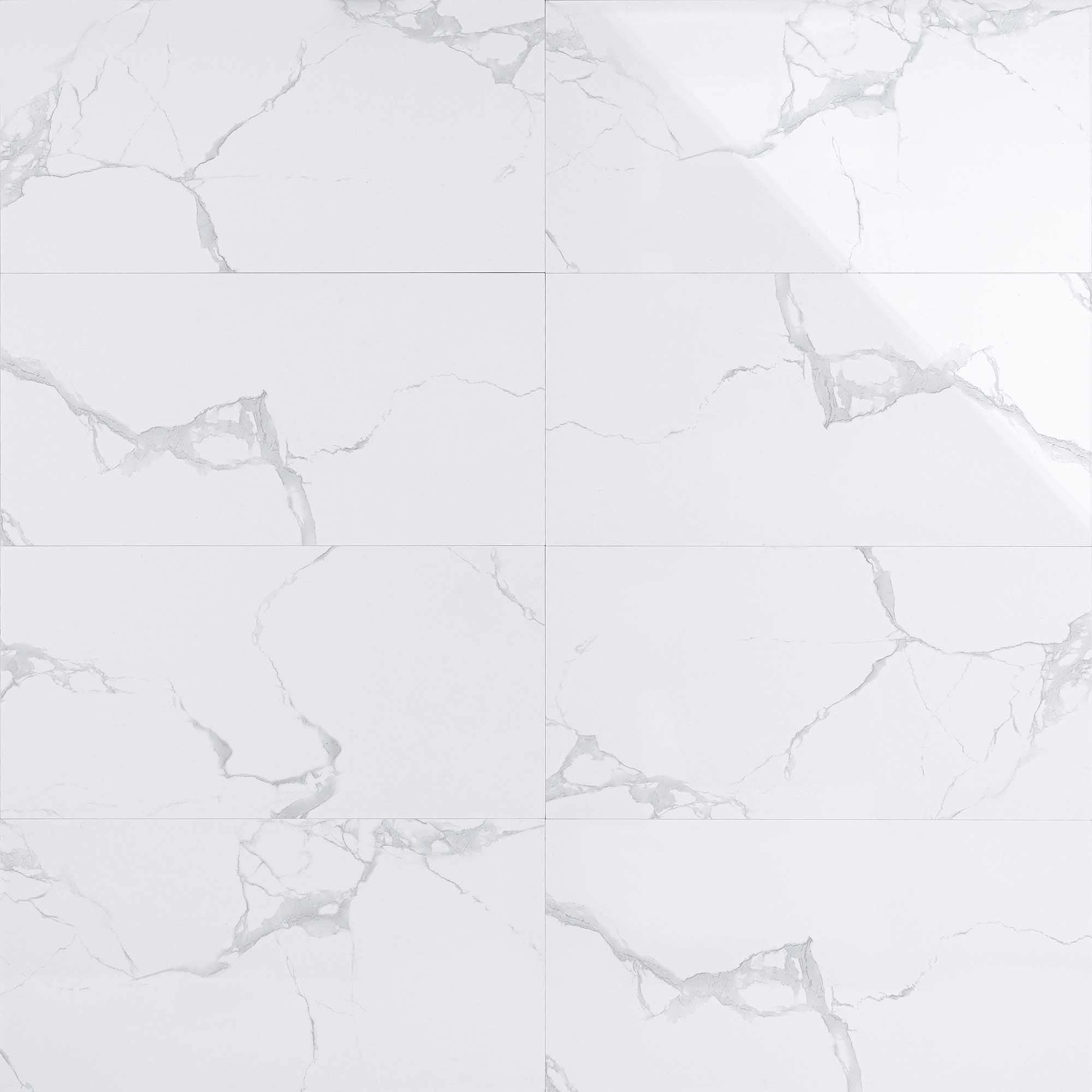 Cerámica Muro Polar Calacatta Blanco Brillante 30x60 cm