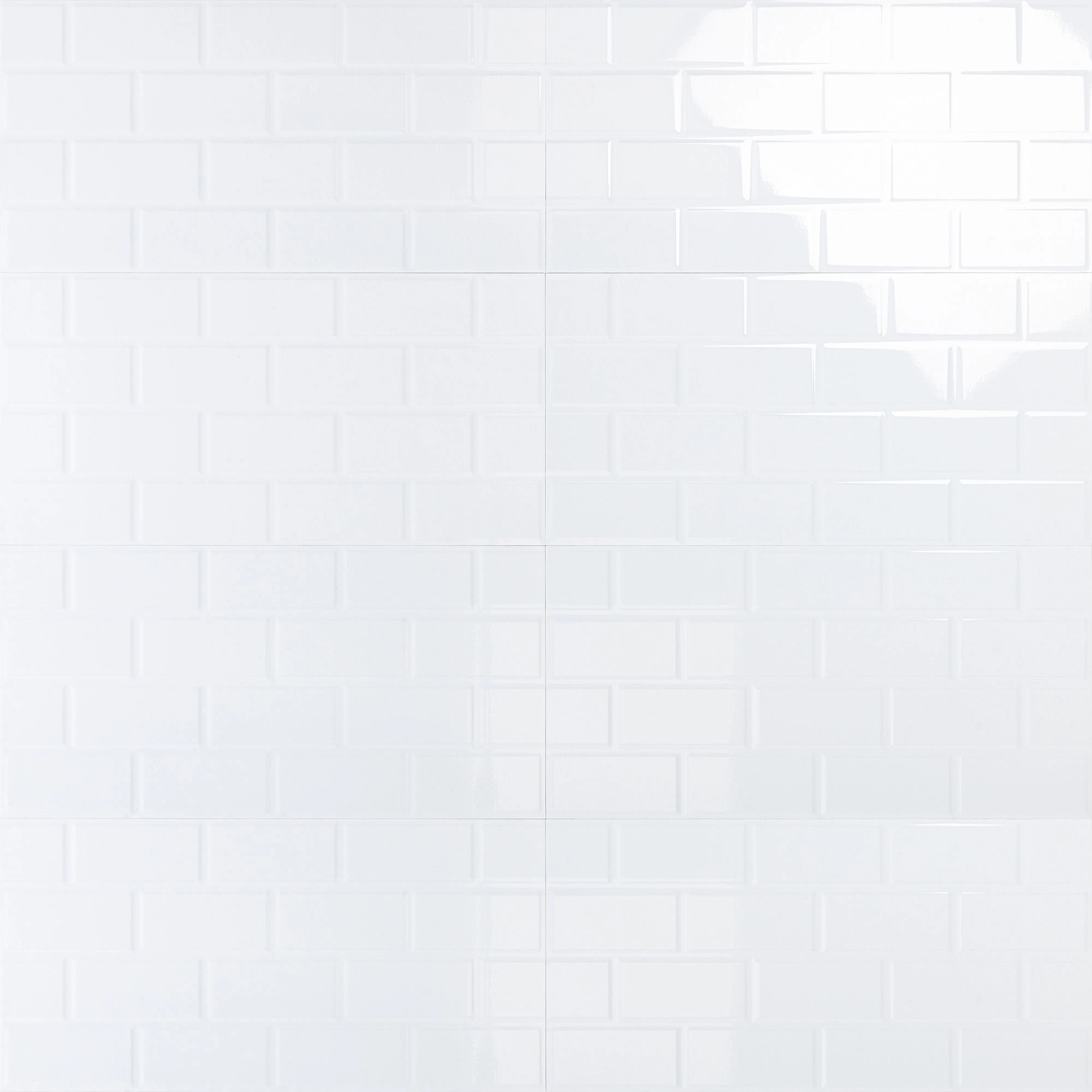 Cerámica Muro Polar Brick Blanco Brillante 30x60 cm