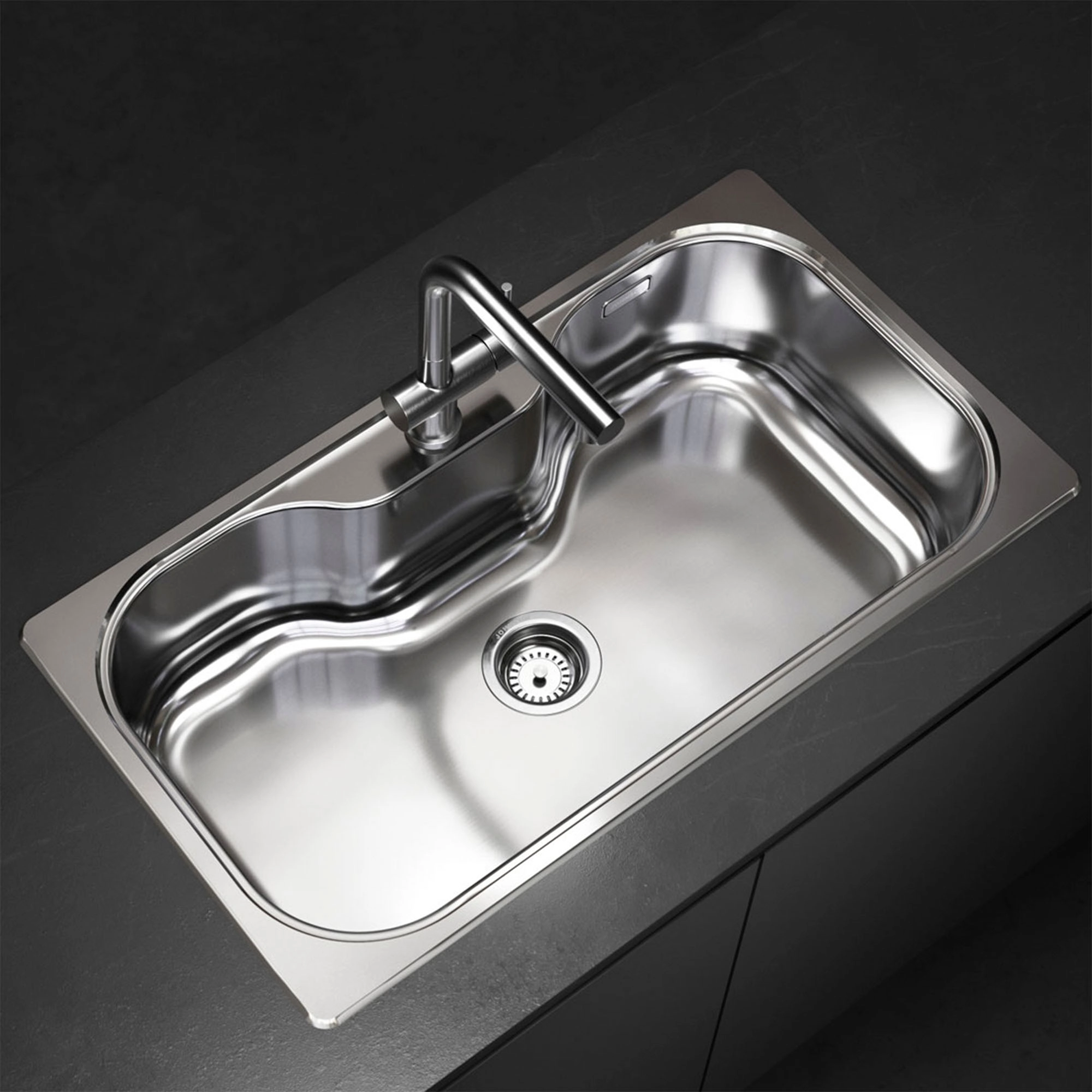 Lavaplatos Luxor 1 Cubeta Acero Inoxidable 304 855x482x210 mm