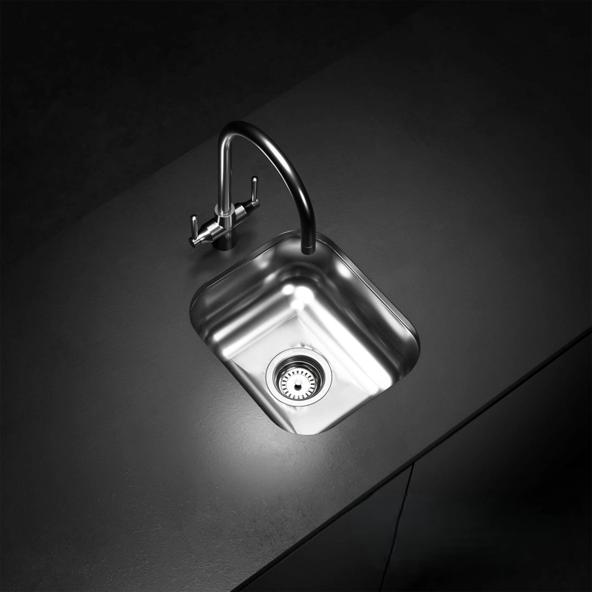 Lavaplatos Simple 1 Cubeta Acero Inoxidable 304 340x285x150 mm