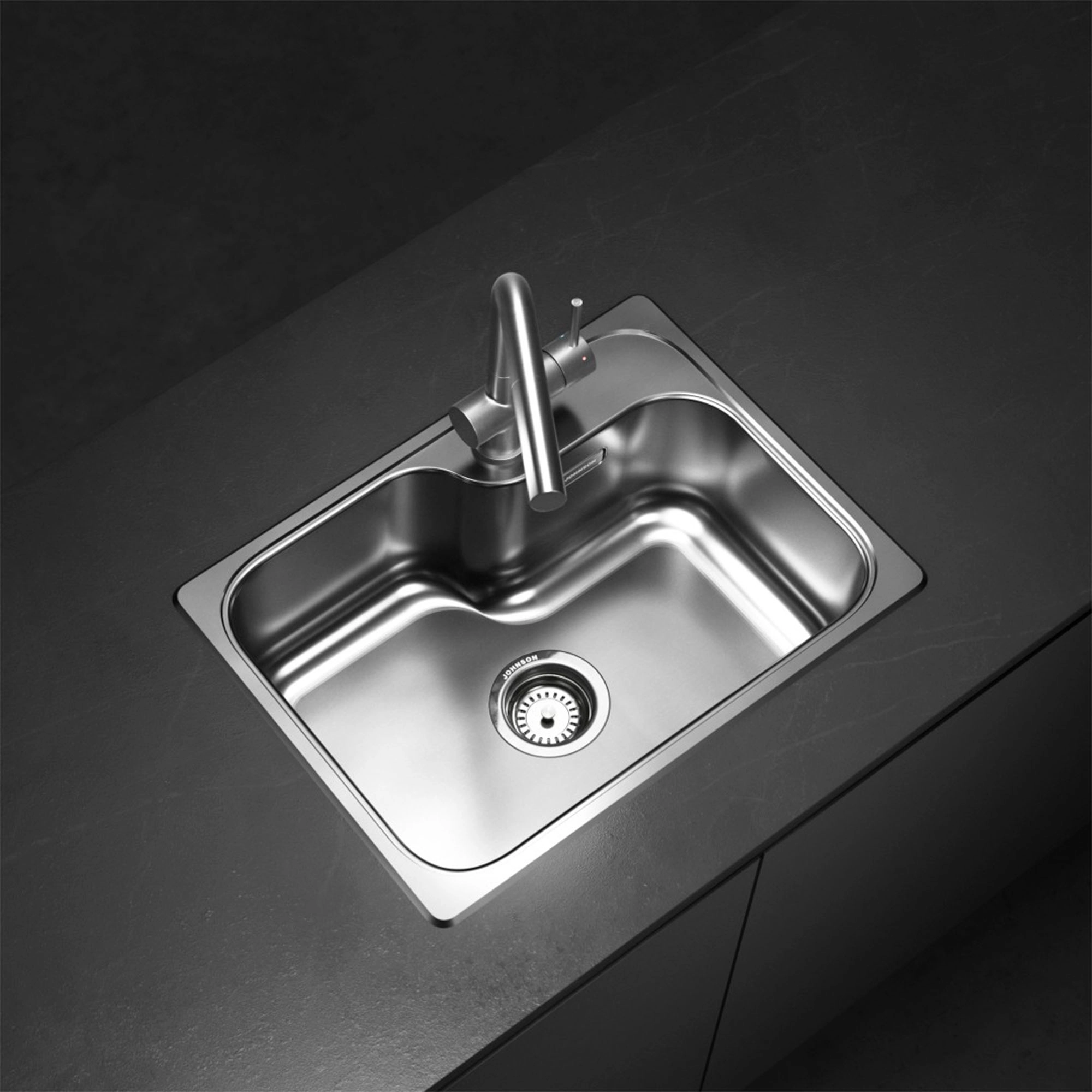 Lavaplatos Mini Luxor 1 Cubeta Acero Inoxidable 304 550x415x200 cm