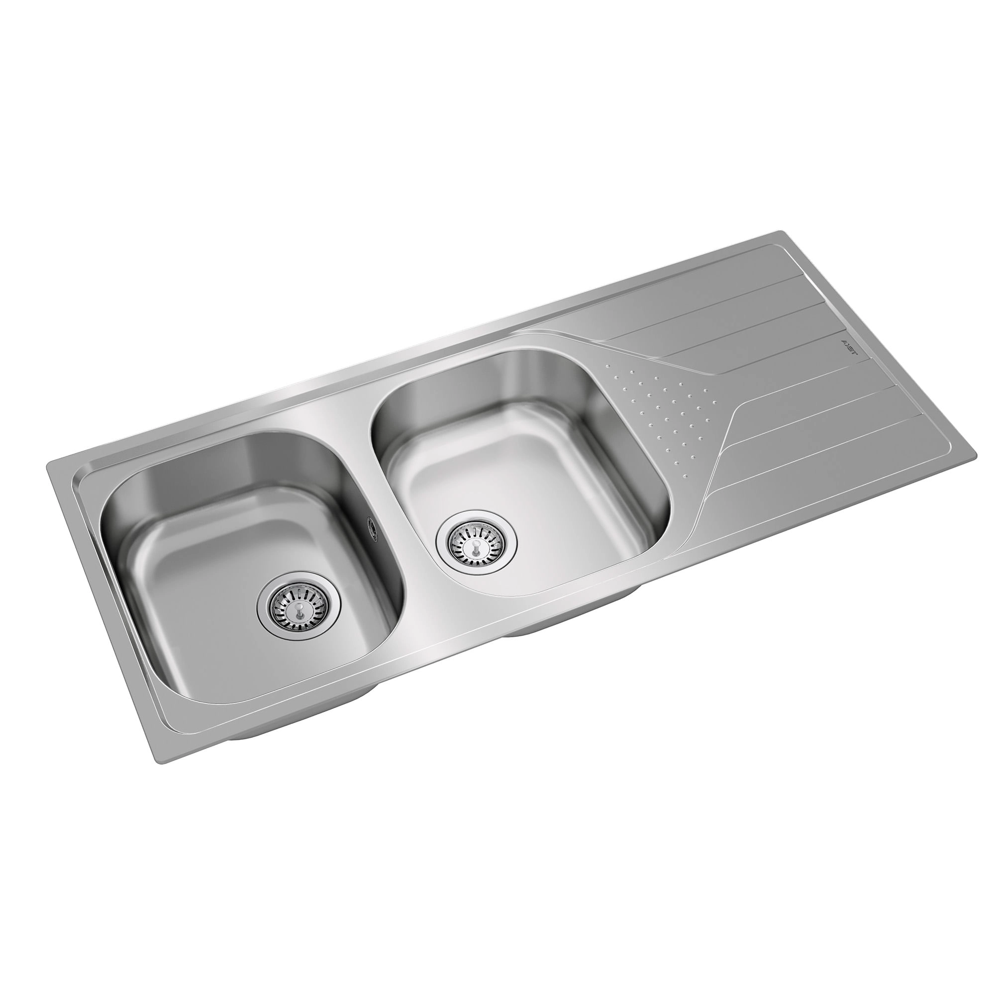 Lavaplatos Universe 2 Cubetas Y Escurridor Acero Inoxidable 1160x500x170 mm