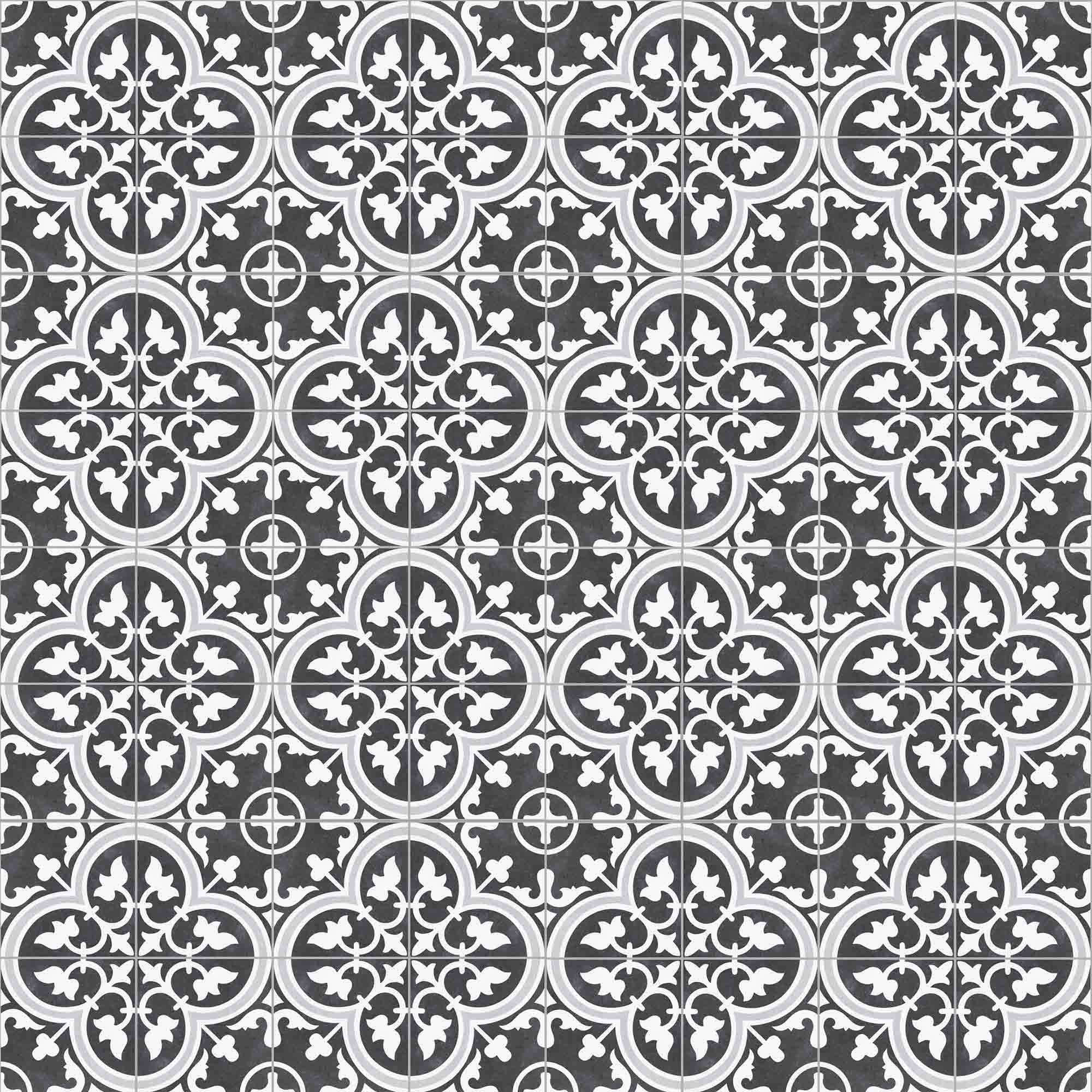 Porcelanato Arte Due Negro Mate 25x25 cm