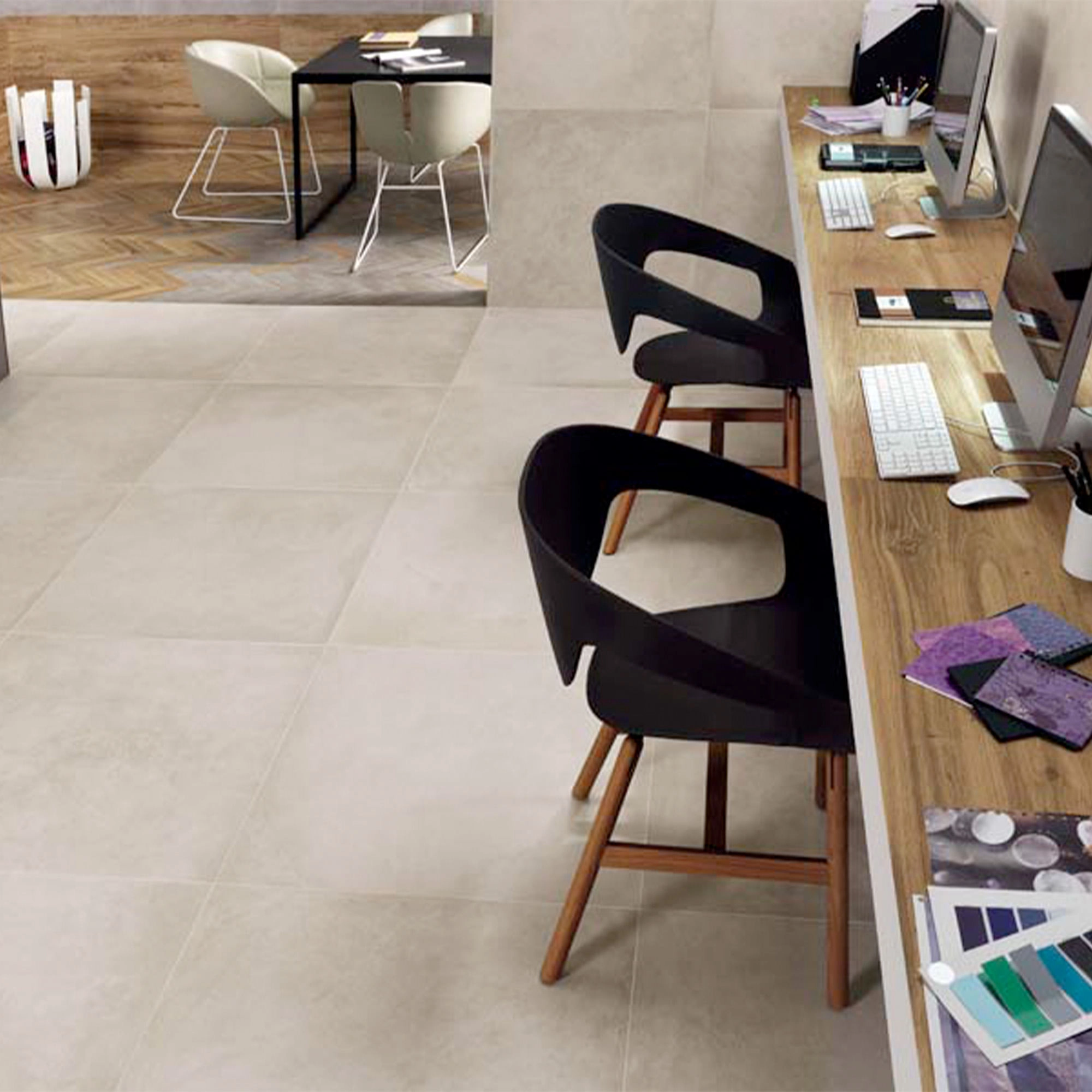 Porcelanato Dwell White Mate 75x150 cm