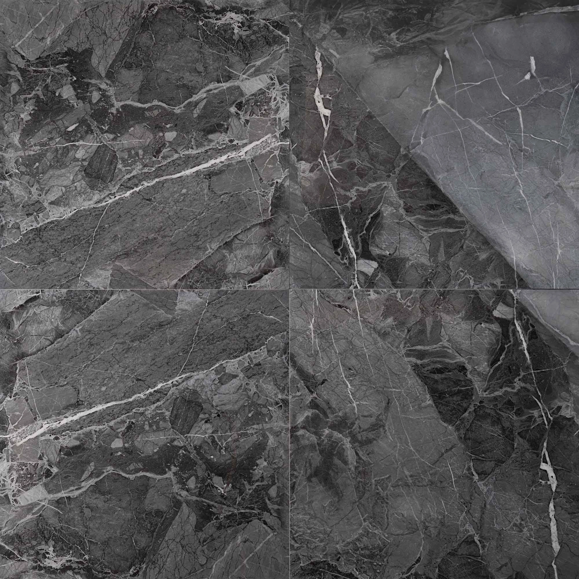 Gres Porcelánico Atlantic Gris Oscuro Pulido 60x60 cm