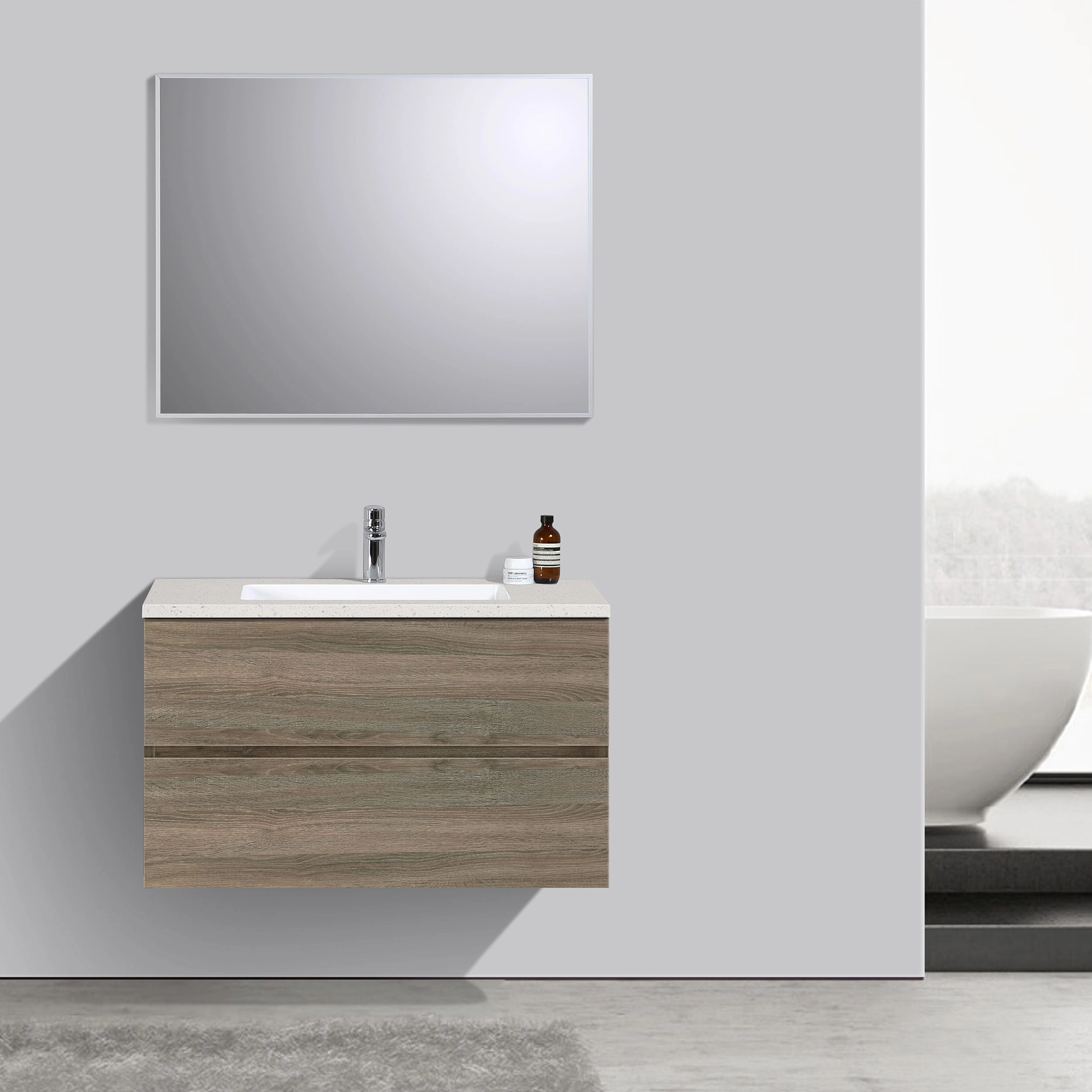 Mueble de Baño Rain con Lavamanos 900 mm Cart Oak