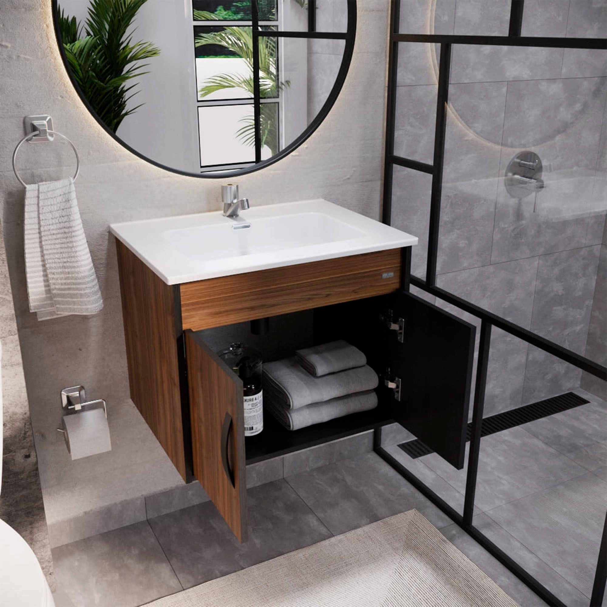 Mueble de Baño Dustry con Lavamanos 600x500x460 mm 2 Puertas Gales
