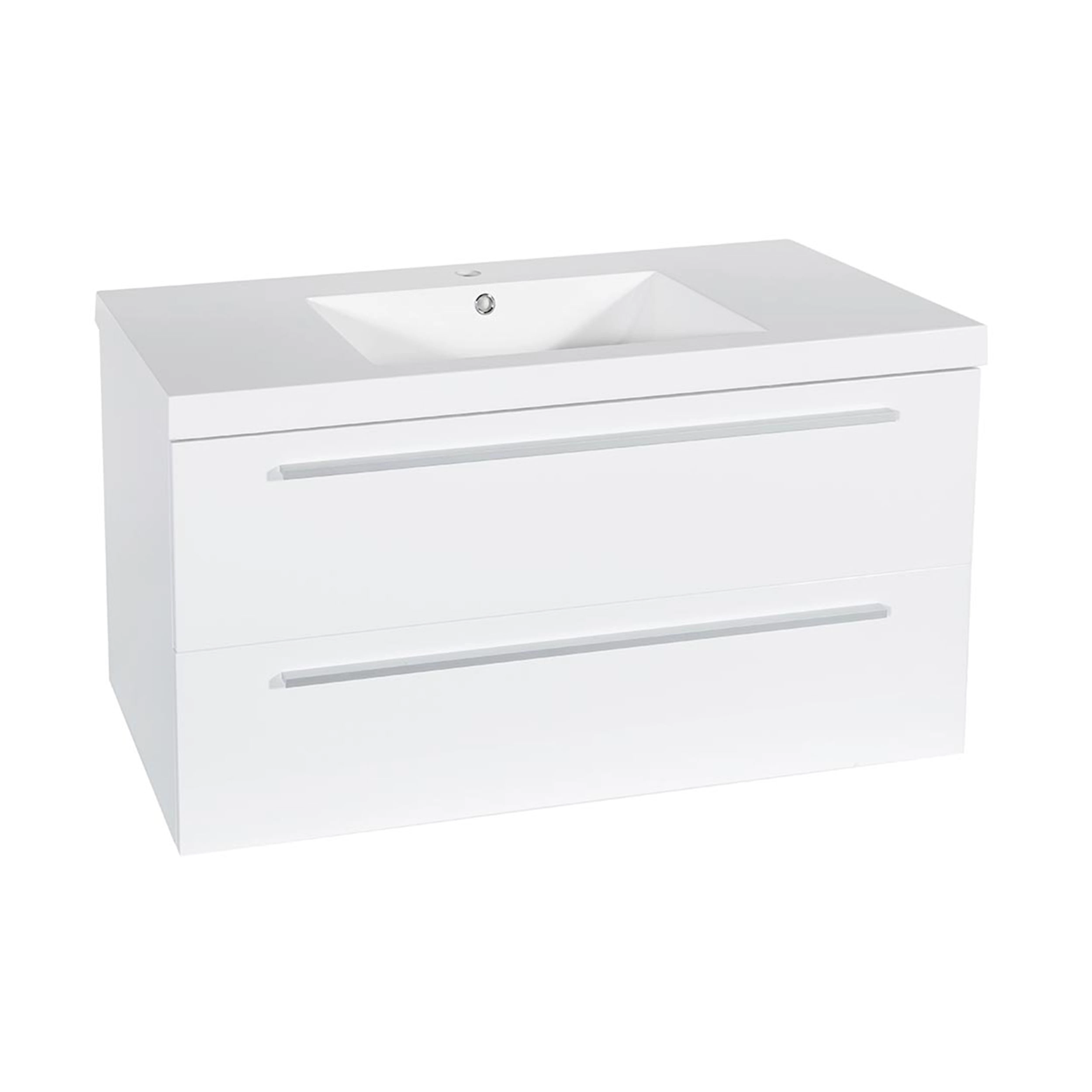 Mueble de Baño Sense con Lavamanos 1000x460x500 mm White Lacquered