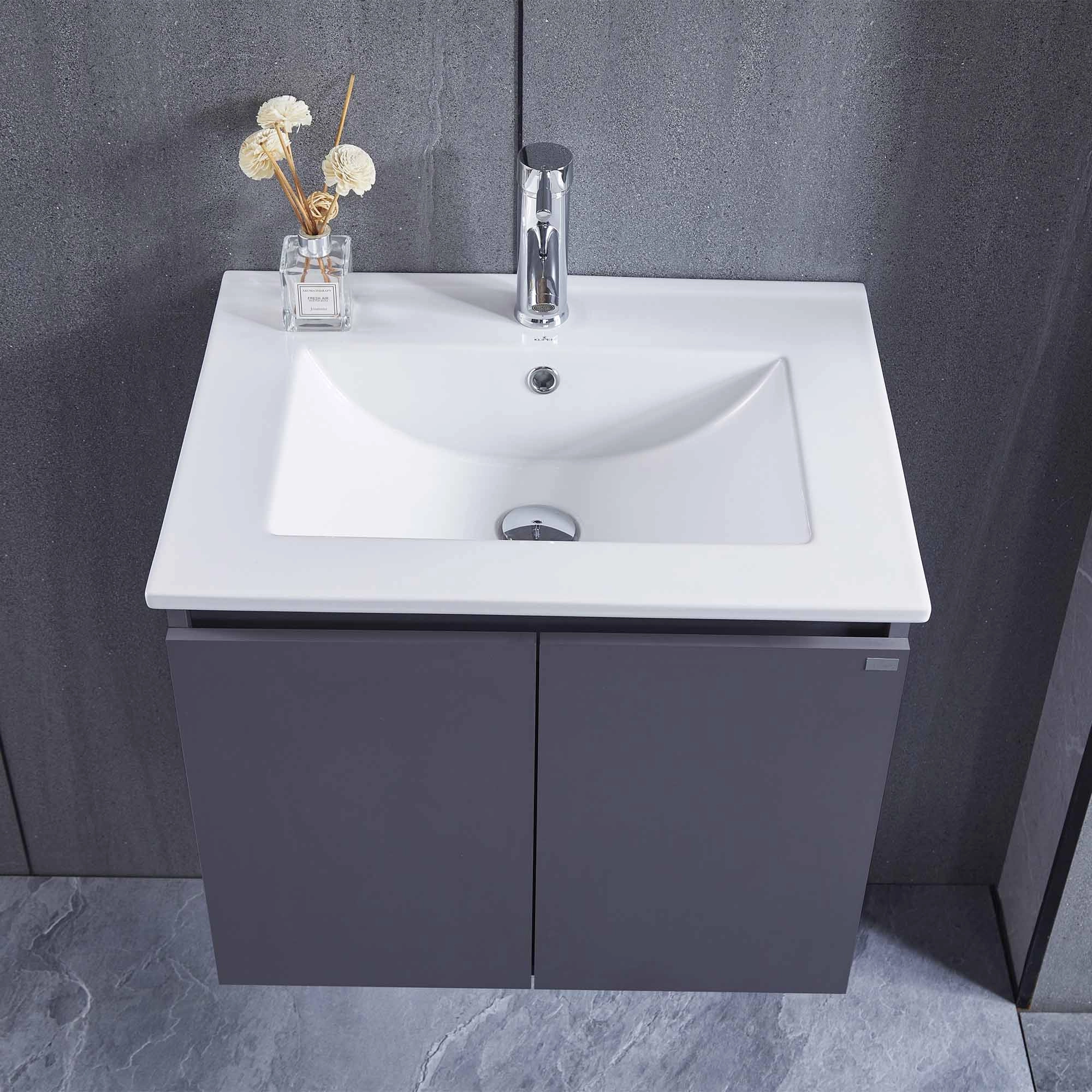 Mueble de Baño Queen con Lavamanos 500 mm 2 Puertas Silver Grey