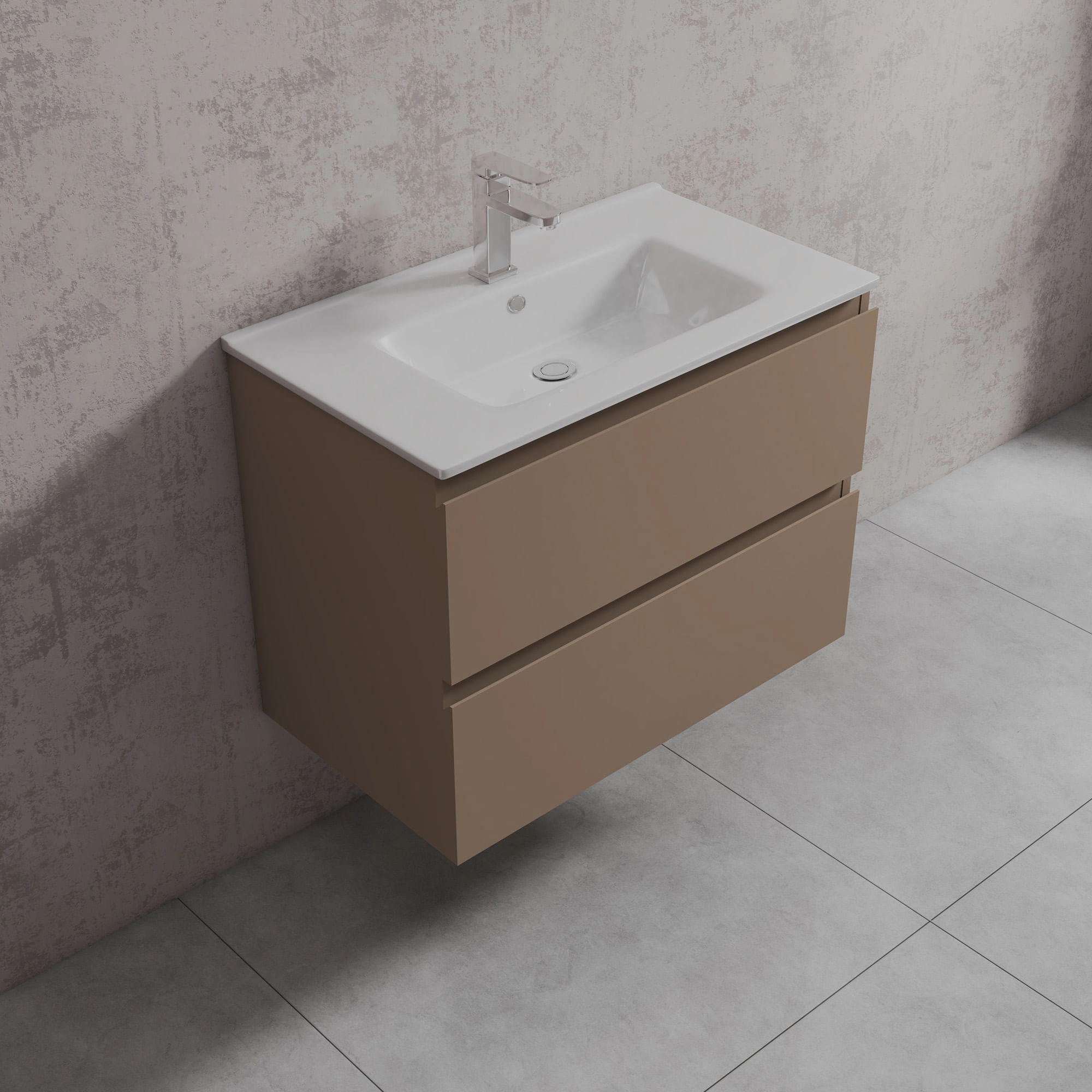 Mueble de Baño Delfos con Lavamanos 800x475x550 mm 2 Cajones Sand