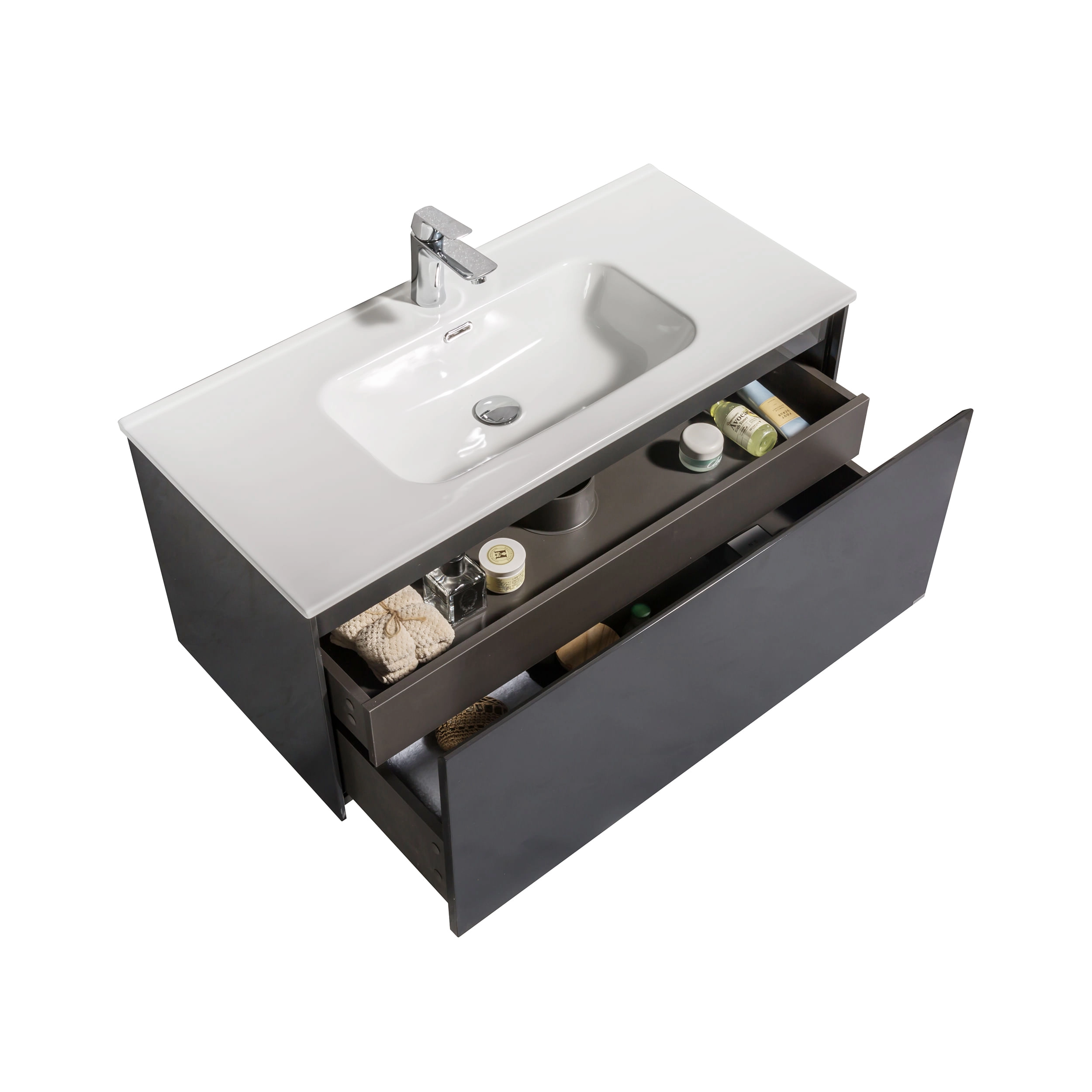 Mueble de Baño Box con Lavamanos 1000x455x450 mm Blanco