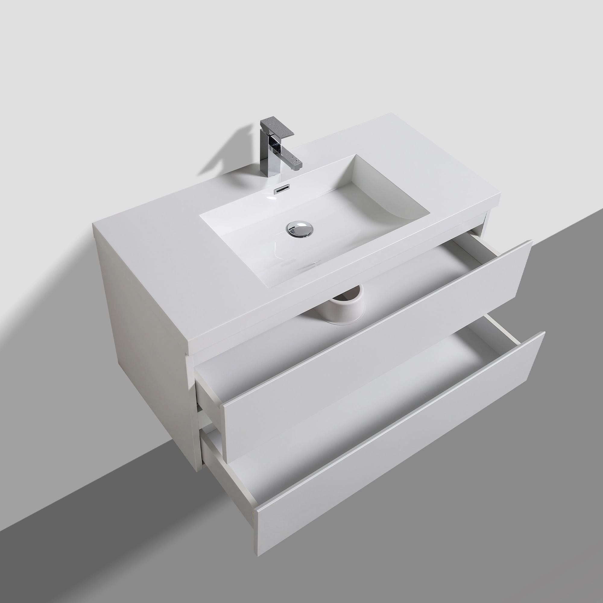 Mueble de Baño City con Lavamanos 900x550x480 mm Blanco Brillo