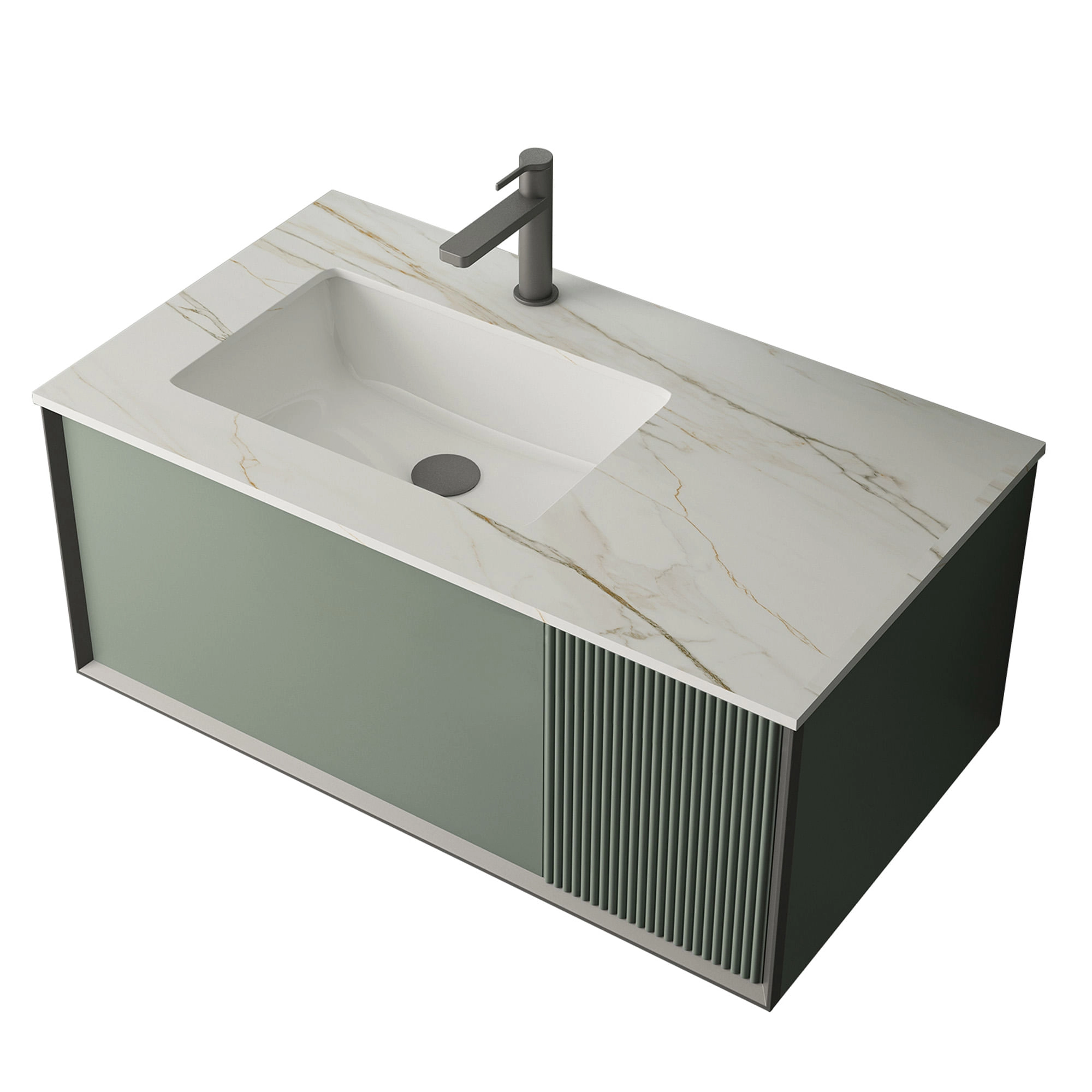 Mueble de Baño Broadway con Lavamanos 1000x491x550 mm 1 Cajón Verde