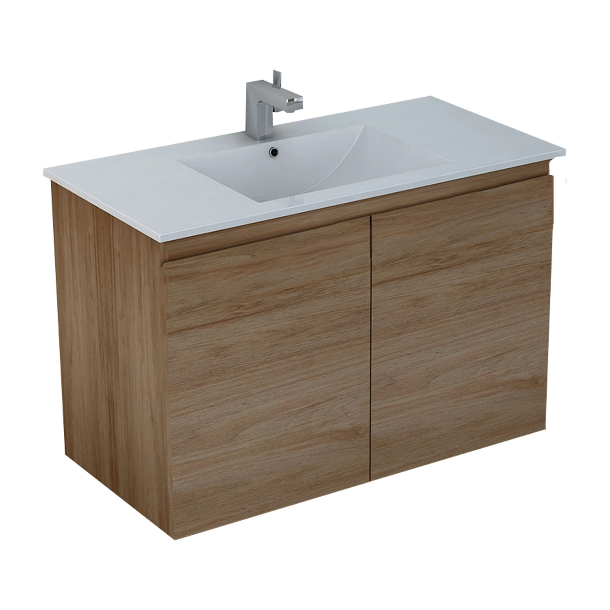 Mueble de Baño Delfos con Lavamanos 800 mm 2 Puertas Light Oak