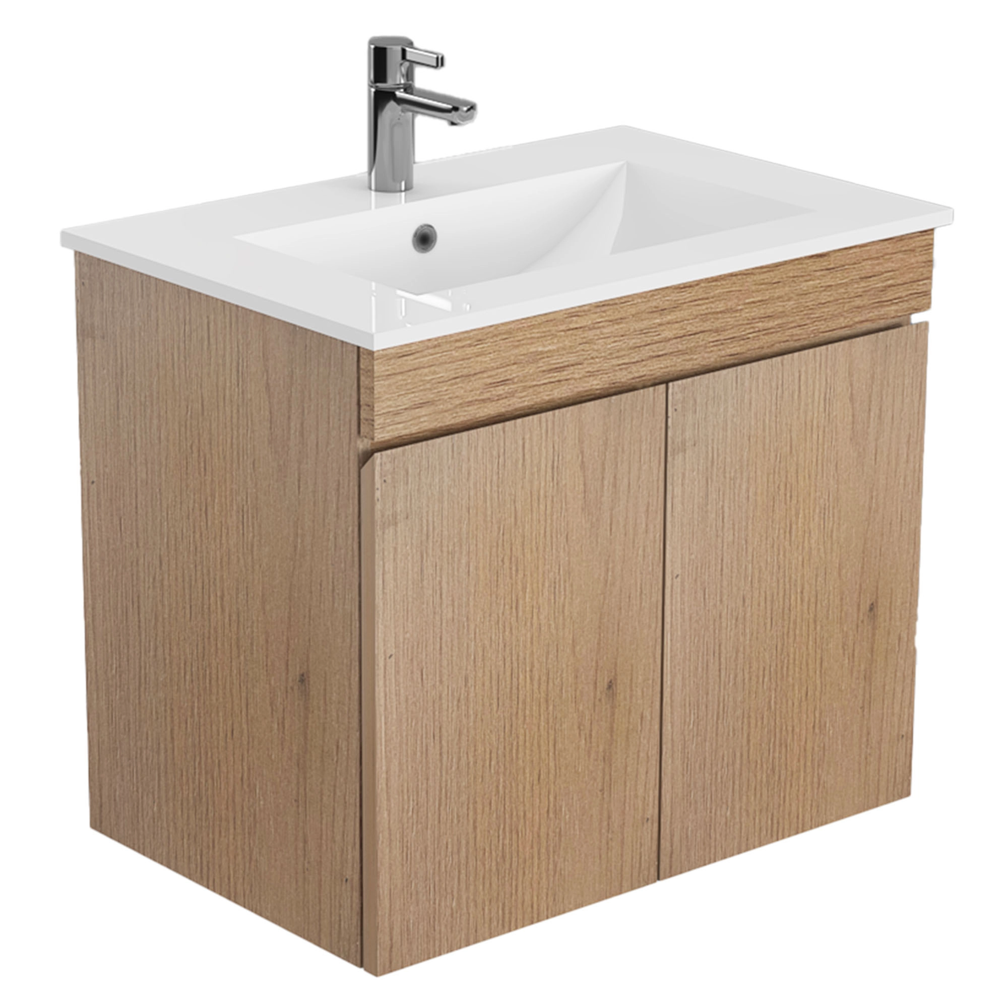 Mueble de Baño Delfos con Lavamanos 800x450x600 mm 2 Puertas Natural Oak