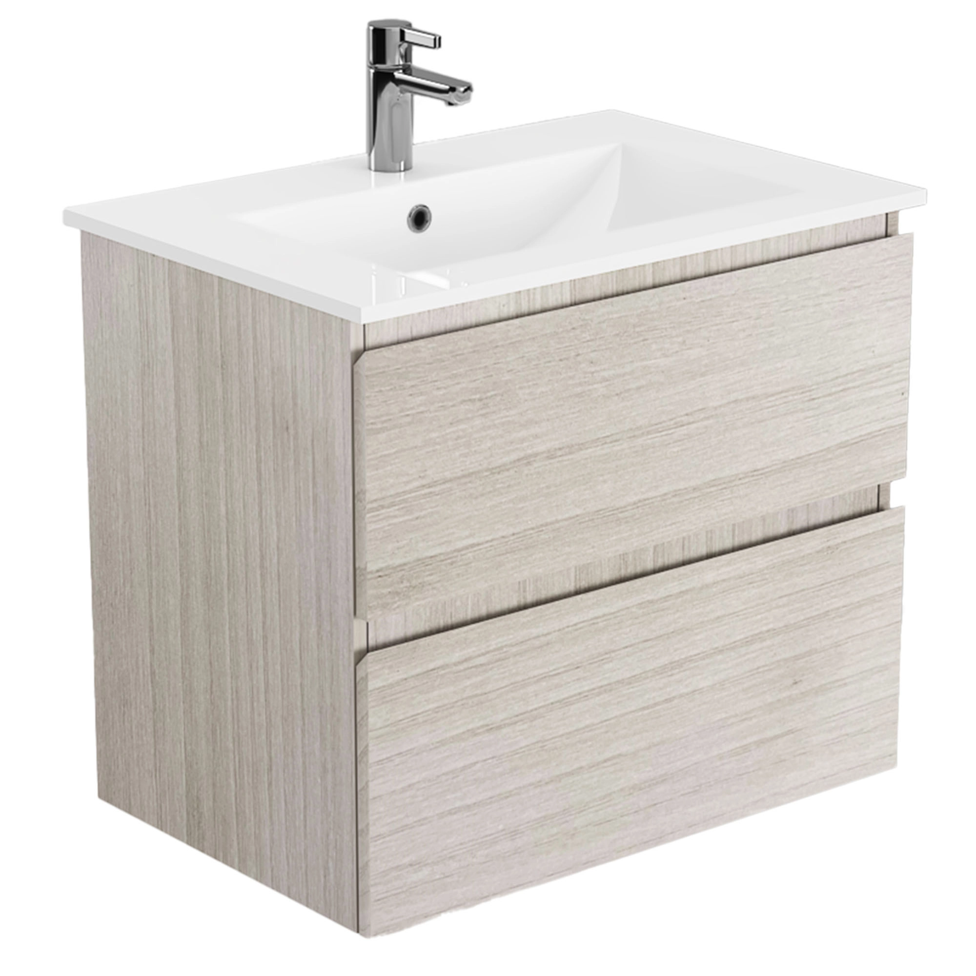 Mueble de Baño Delfos con Lavamanos 800x450x600 mm 2 Cajones Danish Oak