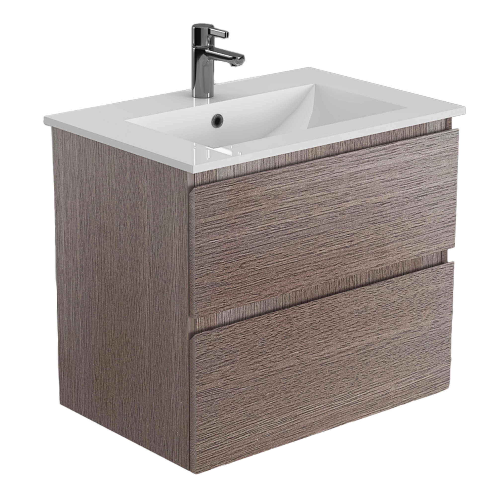 Mueble de Baño Delfos con Lavamanos 500x450x600 mm 2 Cajones Greywood
