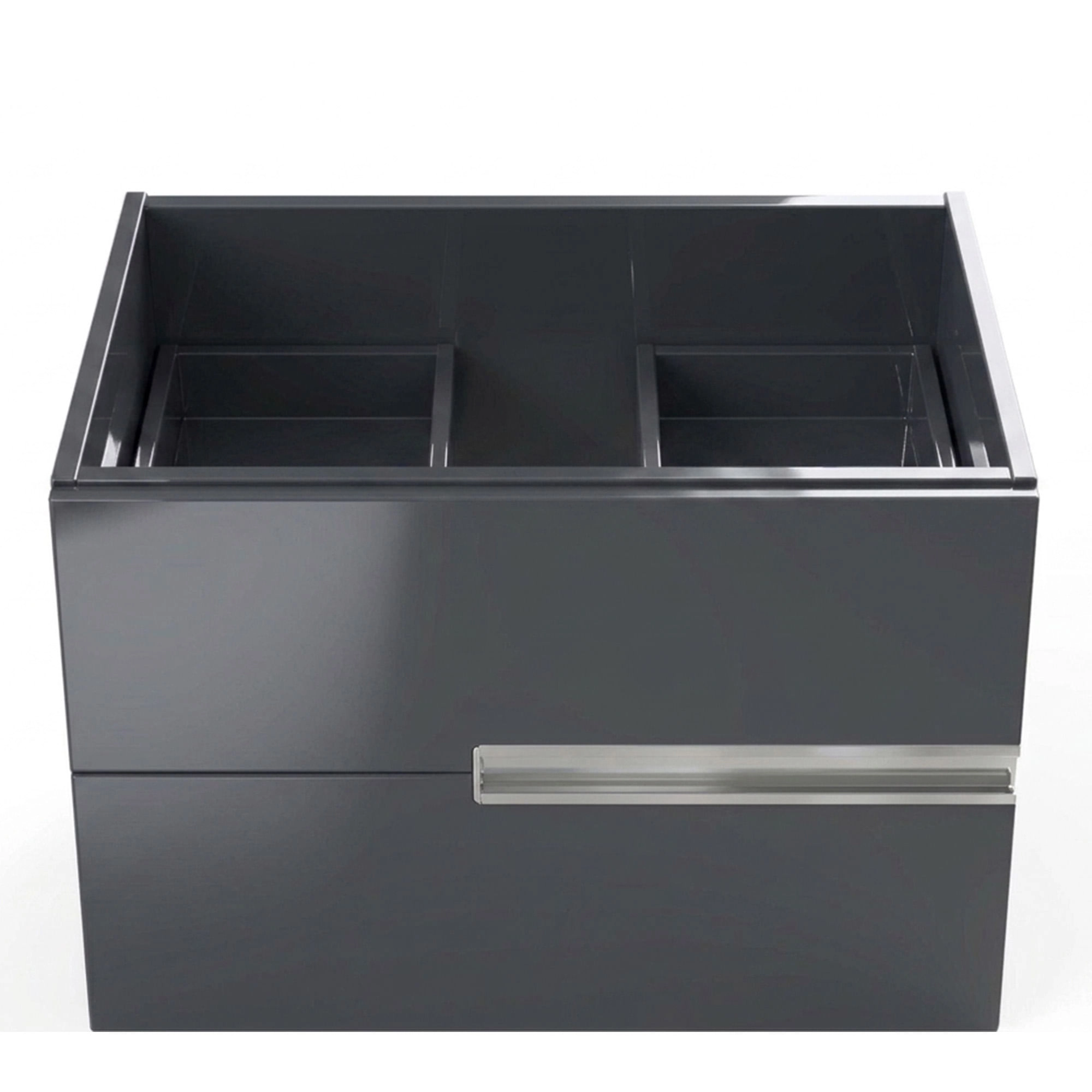Mueble Base Victoria-N 2 Cajones 800 mm Gris Antracita