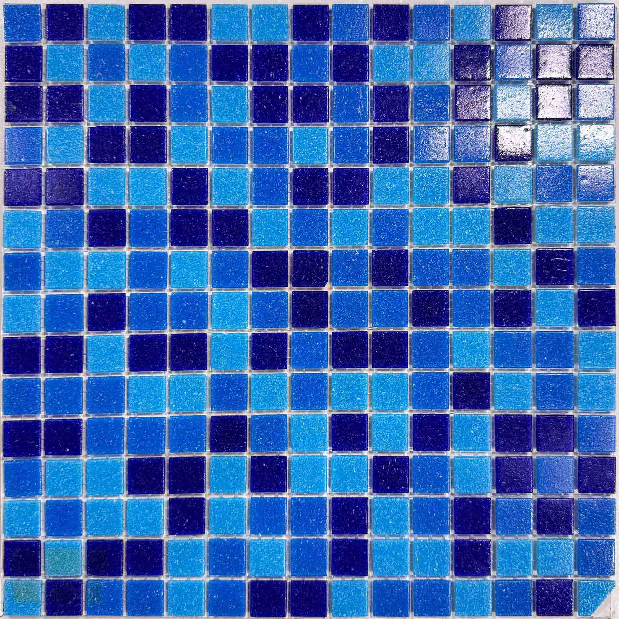 Mosaico Mezcla Azul 32x32 cm