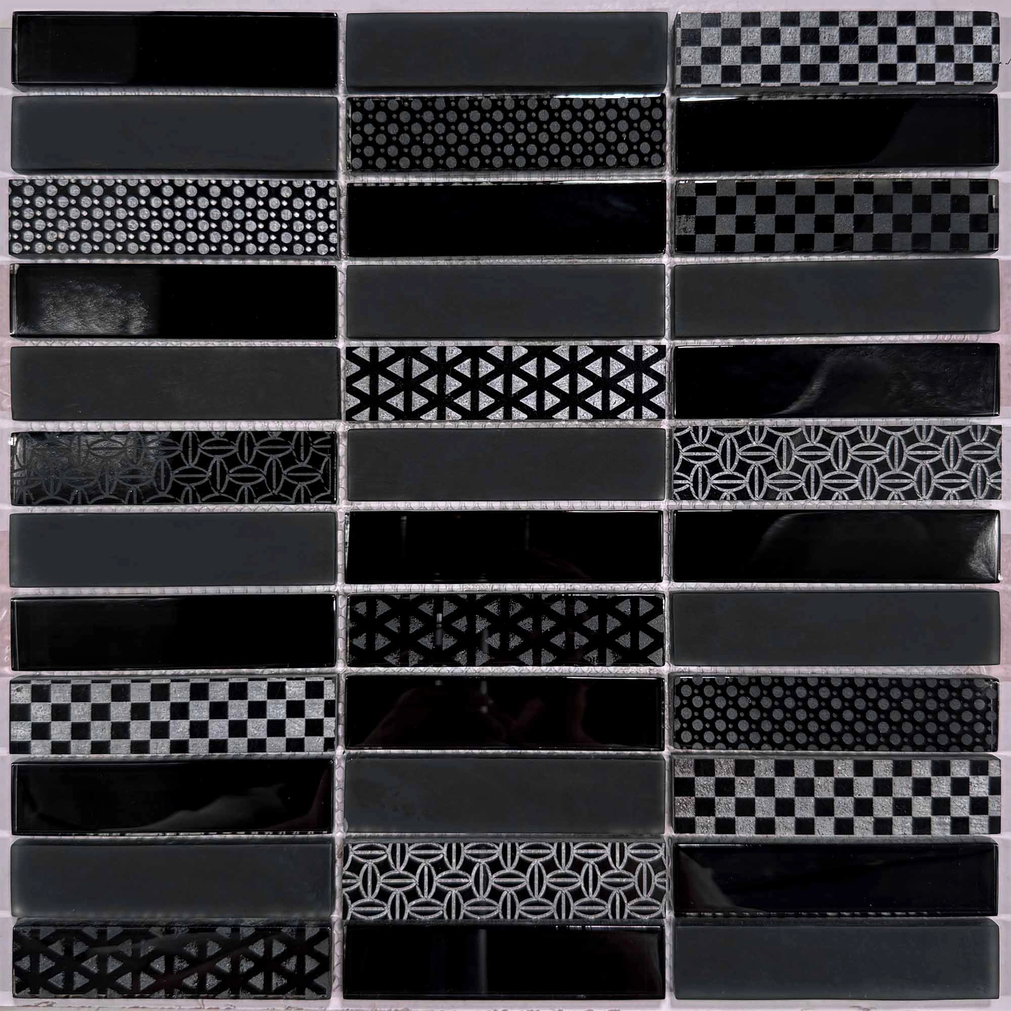 Mosaico Crystal Stone Negro 30x30 cm