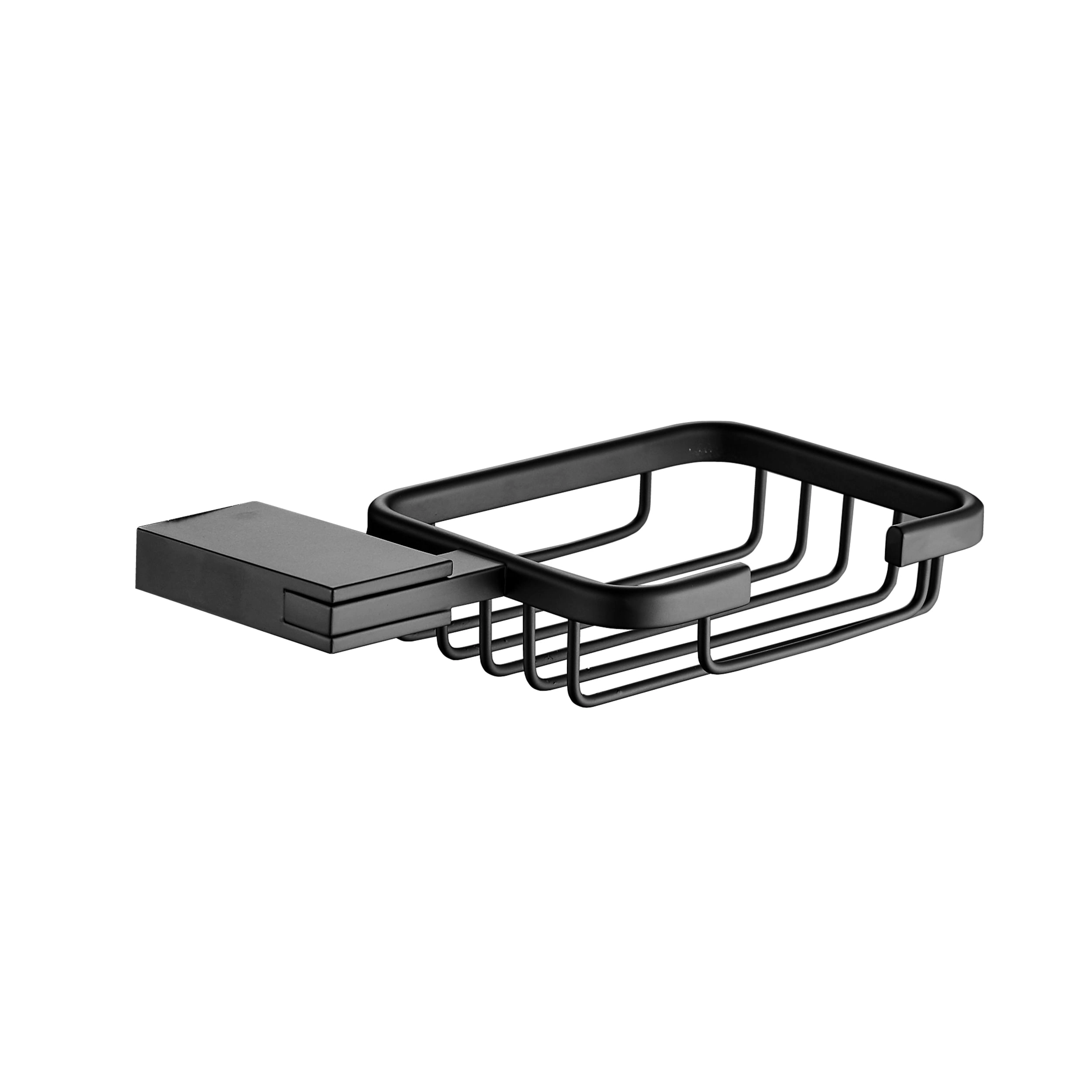 Jabonera Asis Rejilla Acero Inoxidable 304 Negro 16.5x9x3 cm