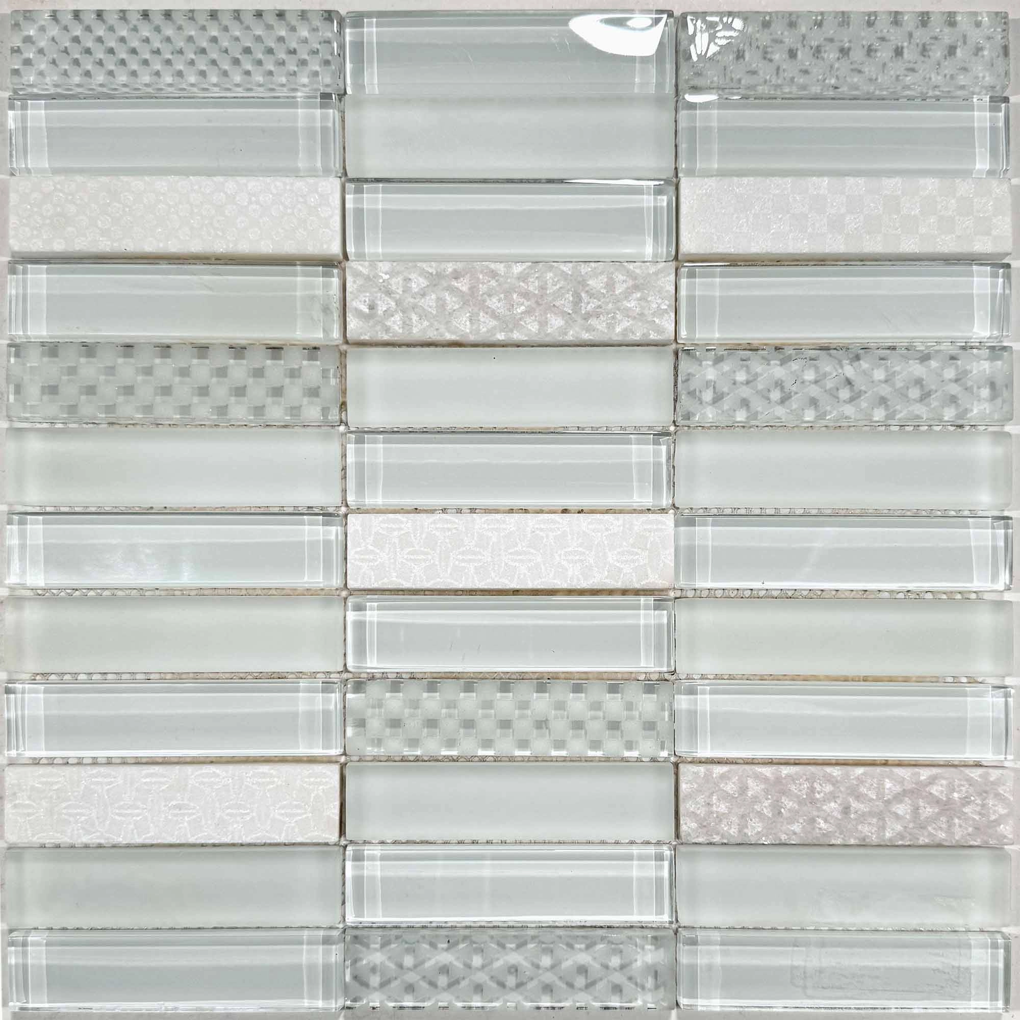 Mosaico Crystal Stone Blanco 30x30 cm