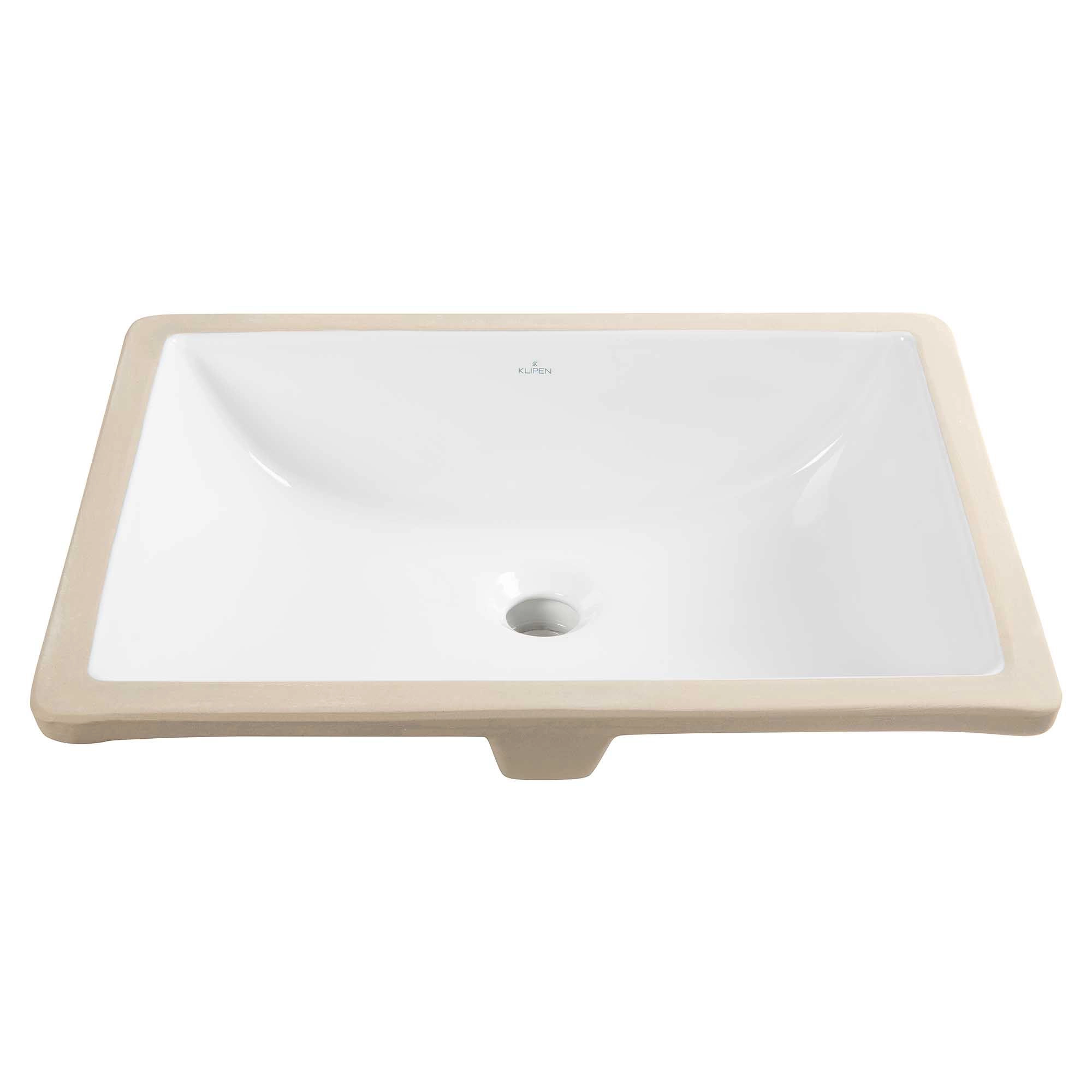 Lavamanos Lota Bajo Cubierta con Rebalse Rectangular Blanco