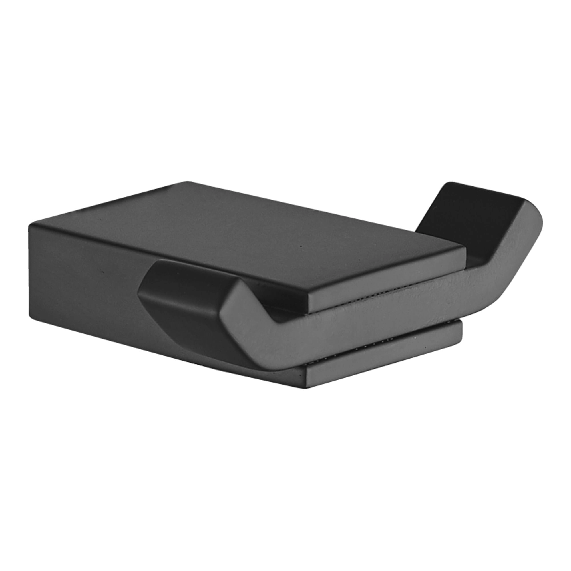 Percha Asis Doble Acero Inoxidable 304 Negro 6.5x4.5x1.5 cm